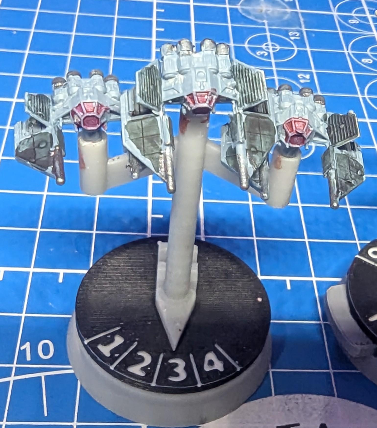 Sith Empire Mark VI Supremacy Fighter squadron (6) Halo Armada Homebrew or other miniatures games 17mm