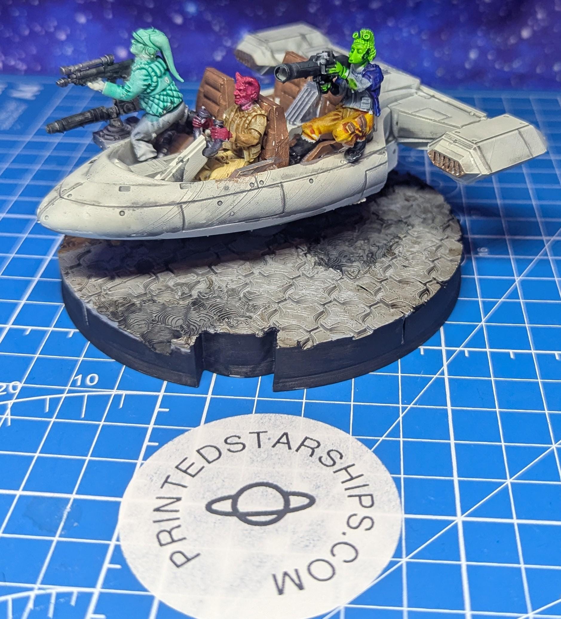 Rebel Alliance Guerrilla combat speeder kit for Star Wars Legion proxies, Grimdark Future or other miniatures games 35mm scale 105mm