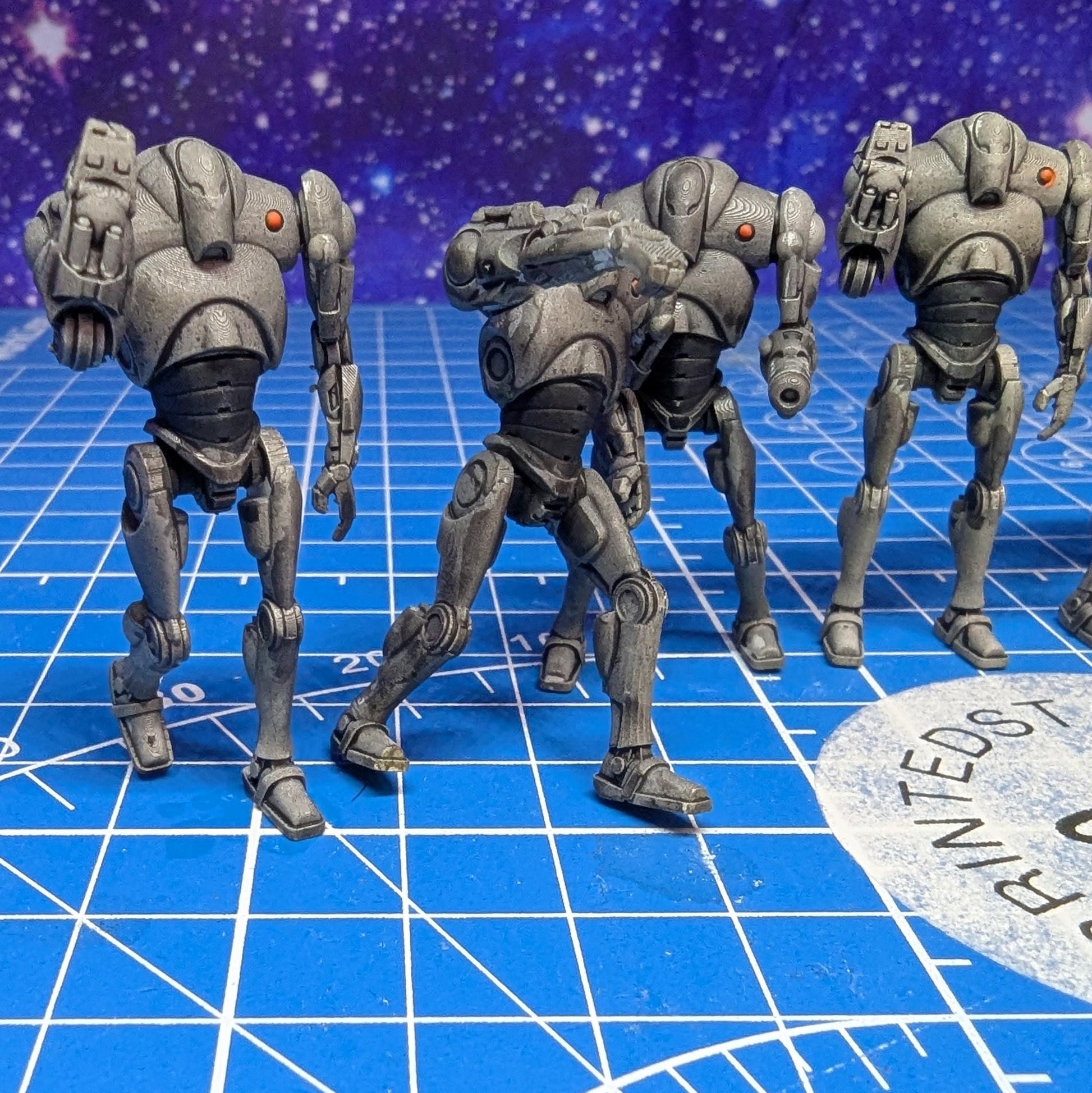 Confederate Beefy Battle Drones (8) for Star Wars Legion proxies, Grimdark Future or other miniatures games 35mm