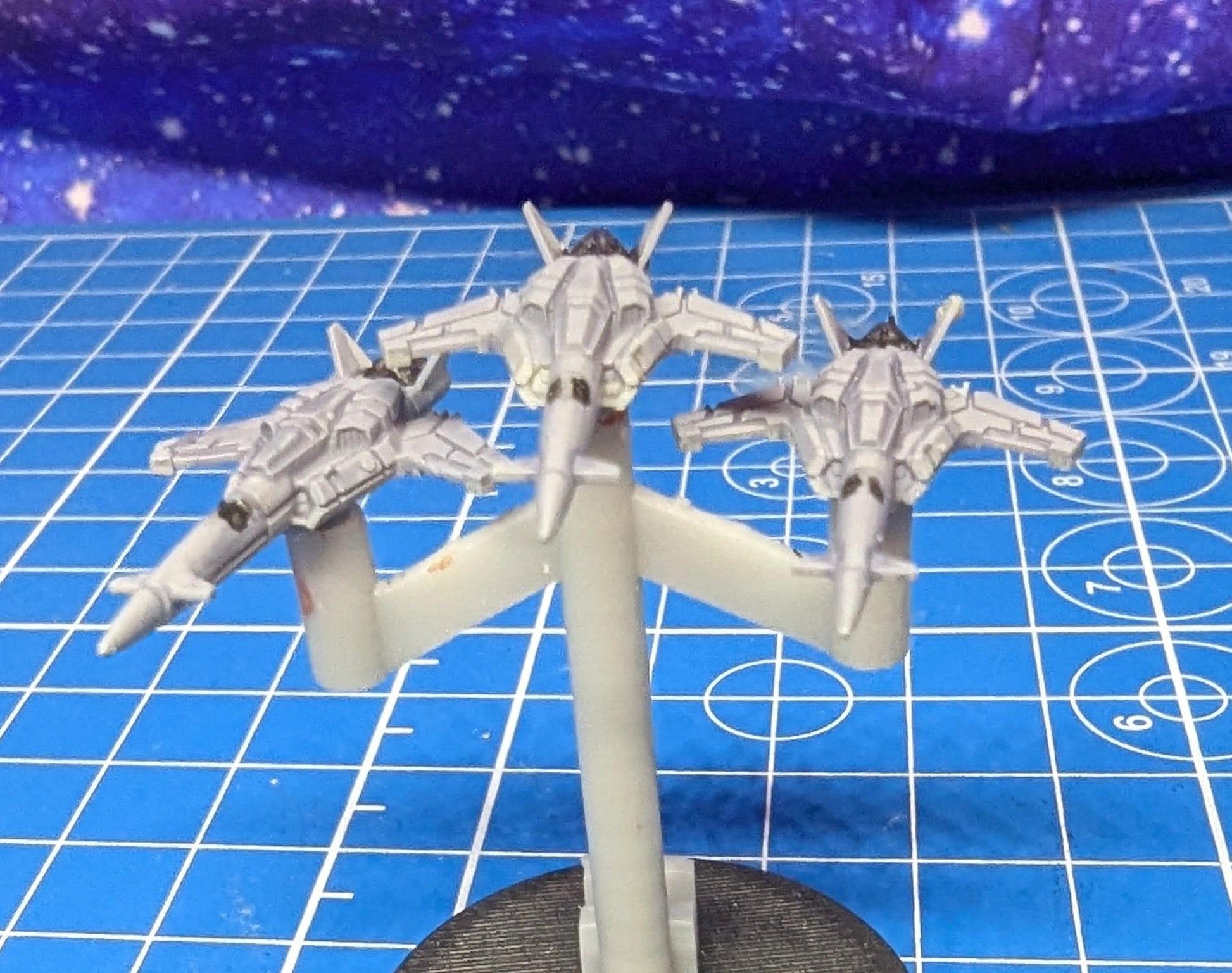 UNSC F-29 Nandao Interceptor Fighter squadron (6) Halo Armada Homebrew or other miniatures games 27mm