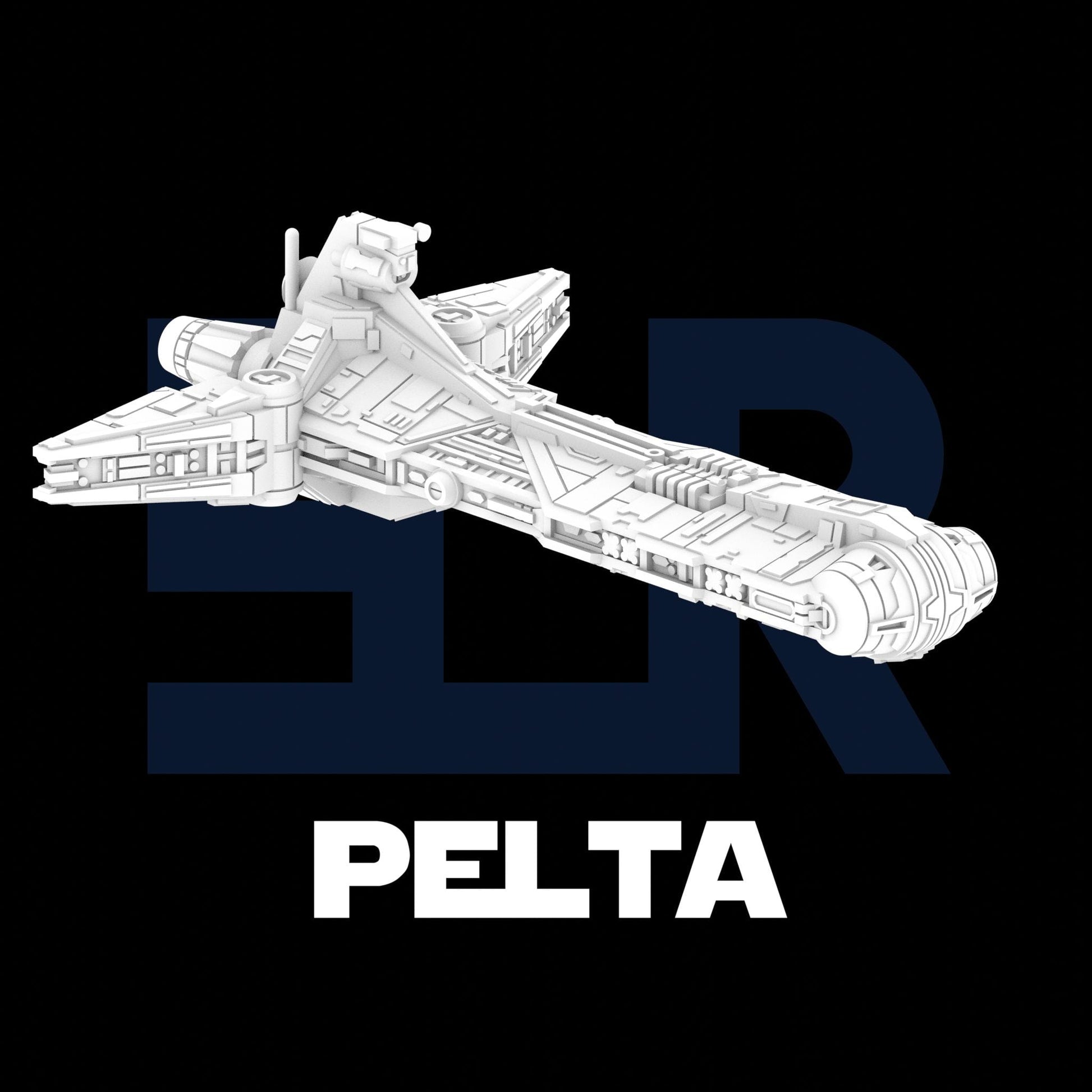 Rebel Modified Pelta class Frigate For Star Wars Armada 89mm