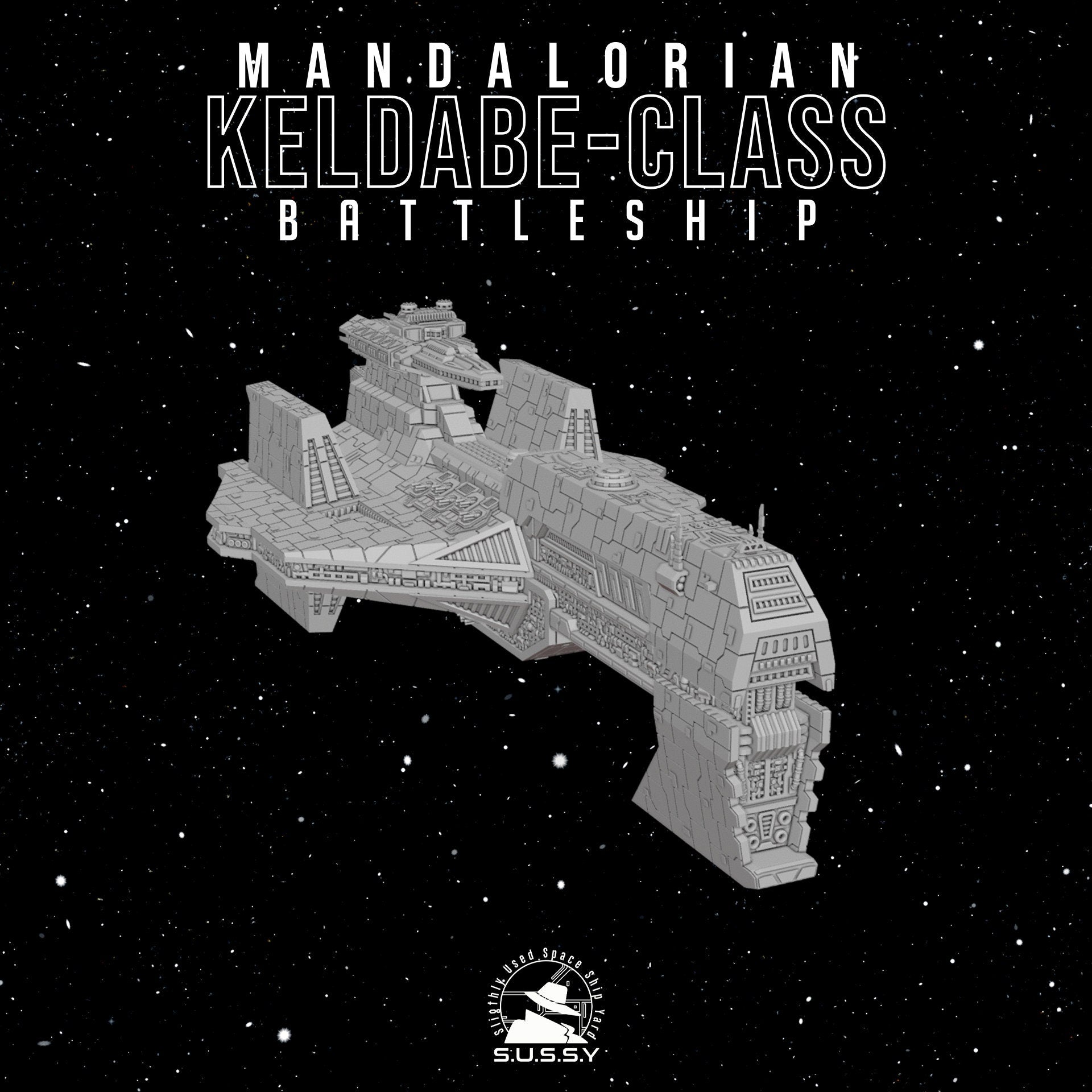Mandalorian Keldabe Battleship for Star Wars Armada 145mm