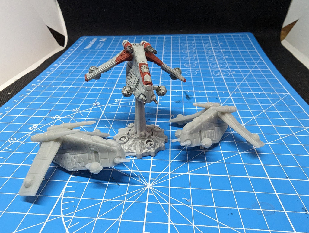 6mm LAAT Low Altitude Assault Transports (3) in 6mm scale for epic scale wargames