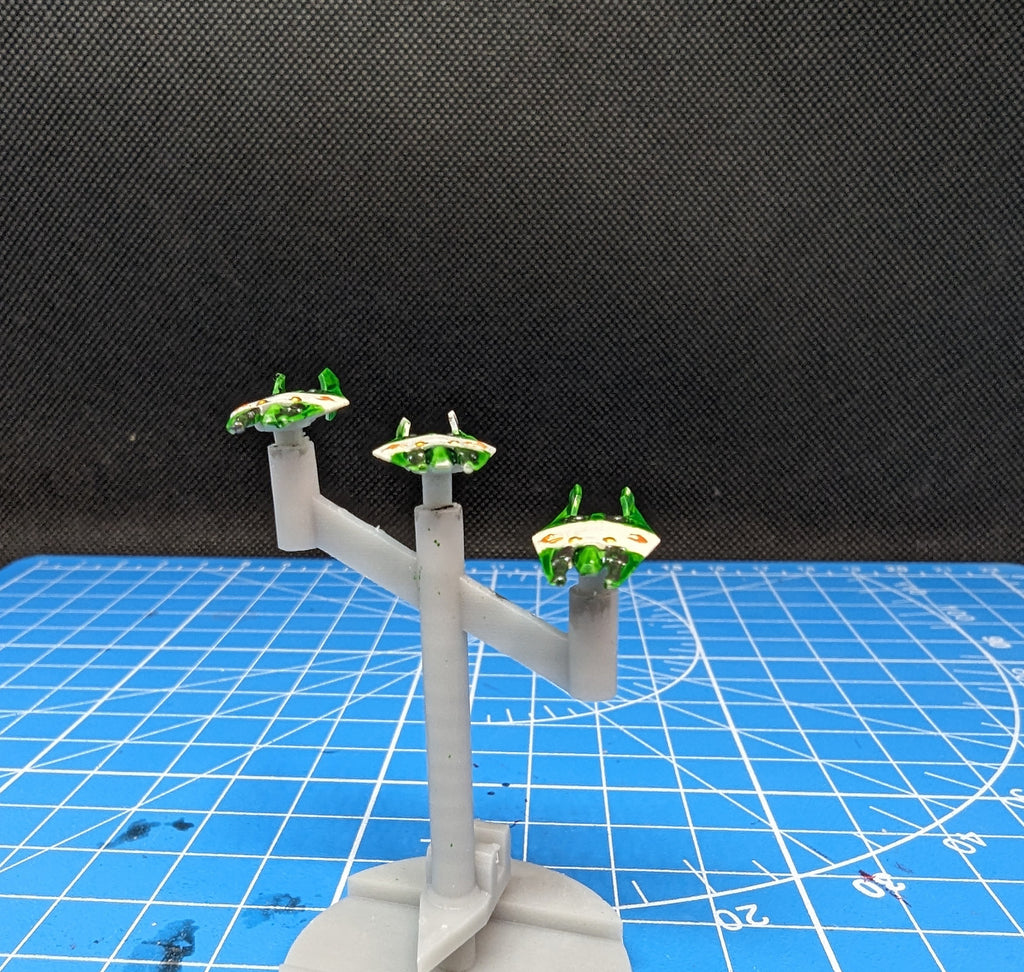 Babylon 5 Narn Frazi Fighter Squadron (6 fighters) for miniatures games like Star wars armada