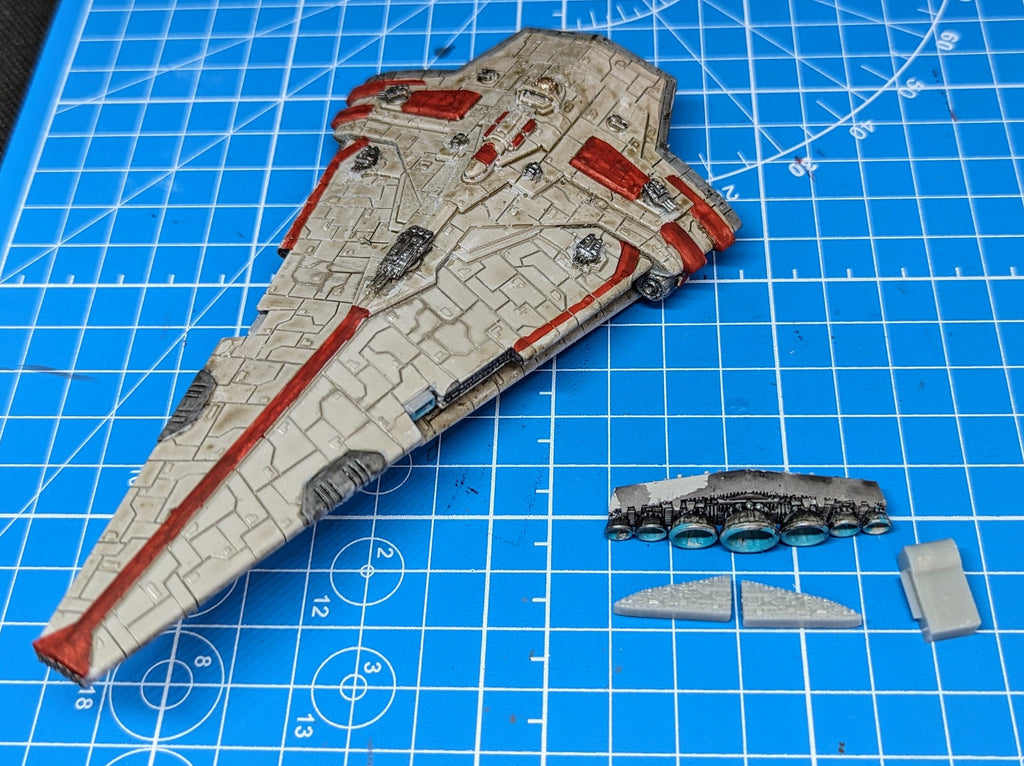 New Republic Nebula Star Destroyer for Star Wars Armada scale games 153mm
