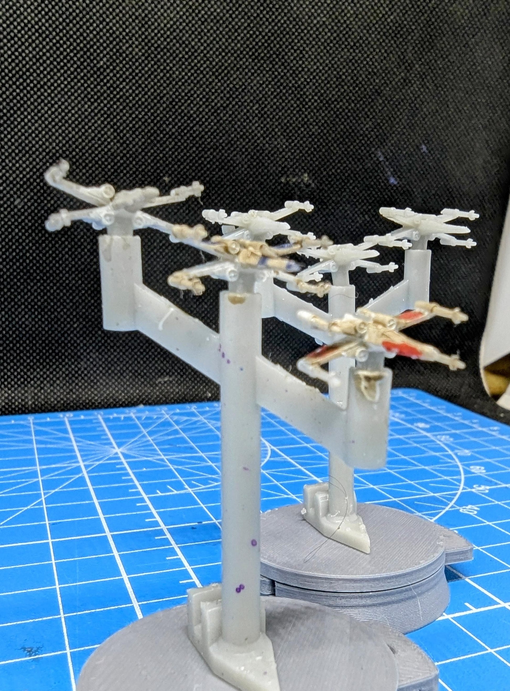 Rebel T-65B X-Wing starfighter Squadron (6) for Star Wars Armada or other miniatures games