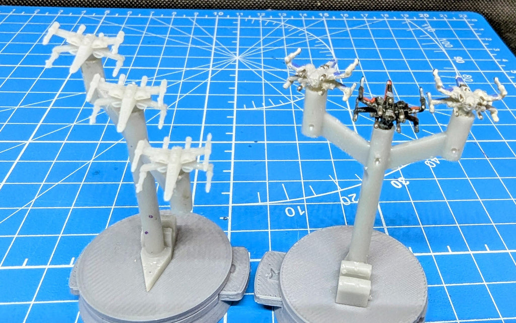 Resistance T-70 X-Wing starfighter Squadron (6) for Star Wars Armada or other miniatures games