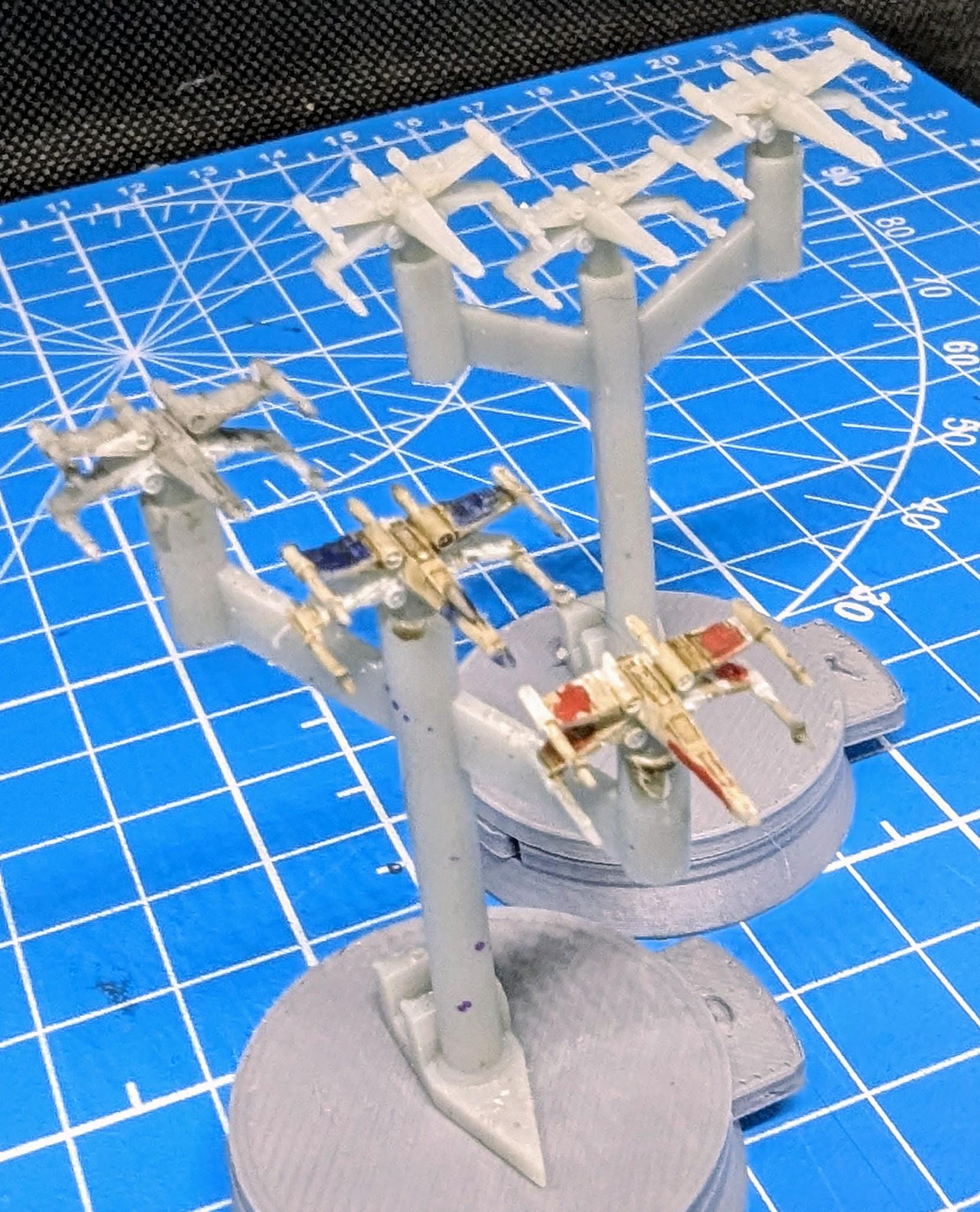 Rebel T-65B X-Wing starfighter Squadron (6) for Star Wars Armada scale games