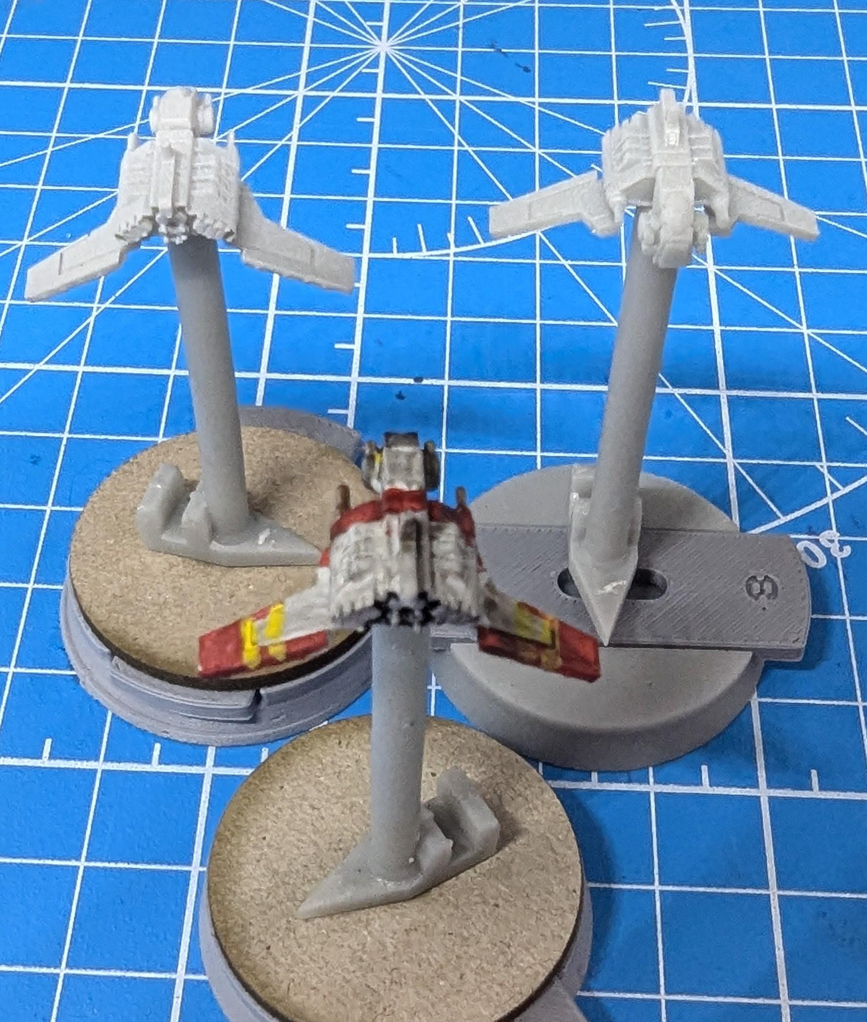 Republic Nu-class Attack/Transport Shuttle (3 fighters) for miniatures games like Star wars armada