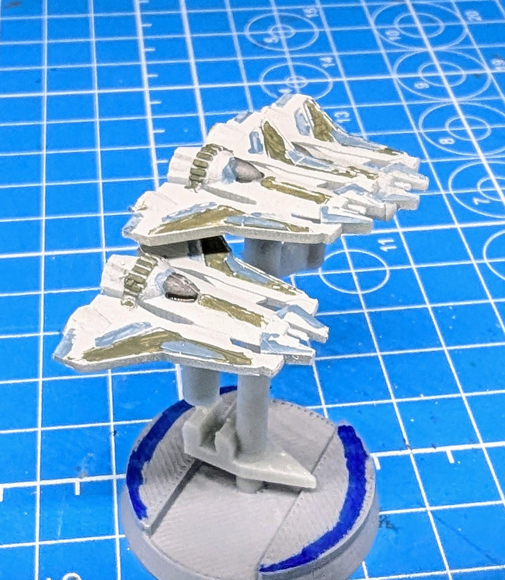 Mandalorian Gauntlet Kom'rk fighter Squadron (3) for Star wars armada