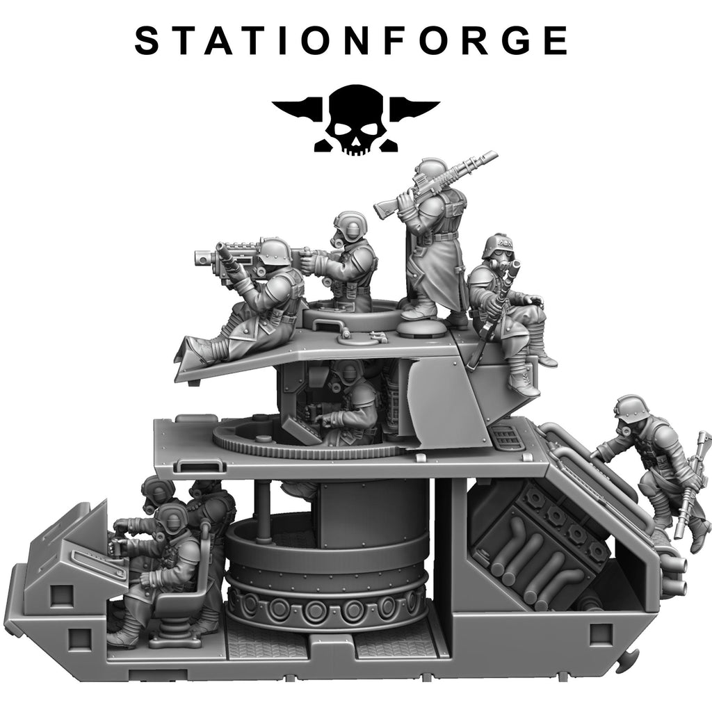 Grimguard Battle Tank 2.0 with Tank Crew 32mm scale for Grimdark Future or other miniatures games