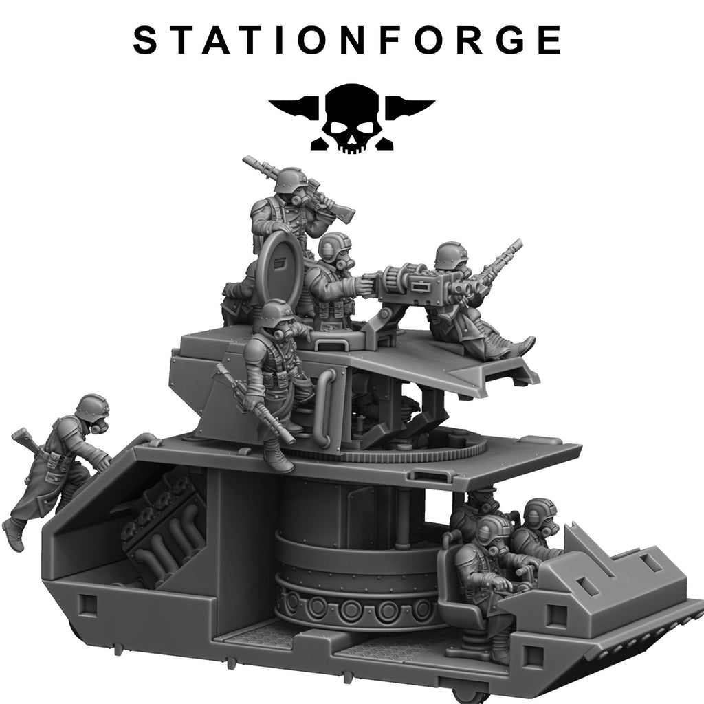 Grimguard Battle Tank 2.0 with Tank Crew 32mm scale for Grimdark Future or other miniatures games