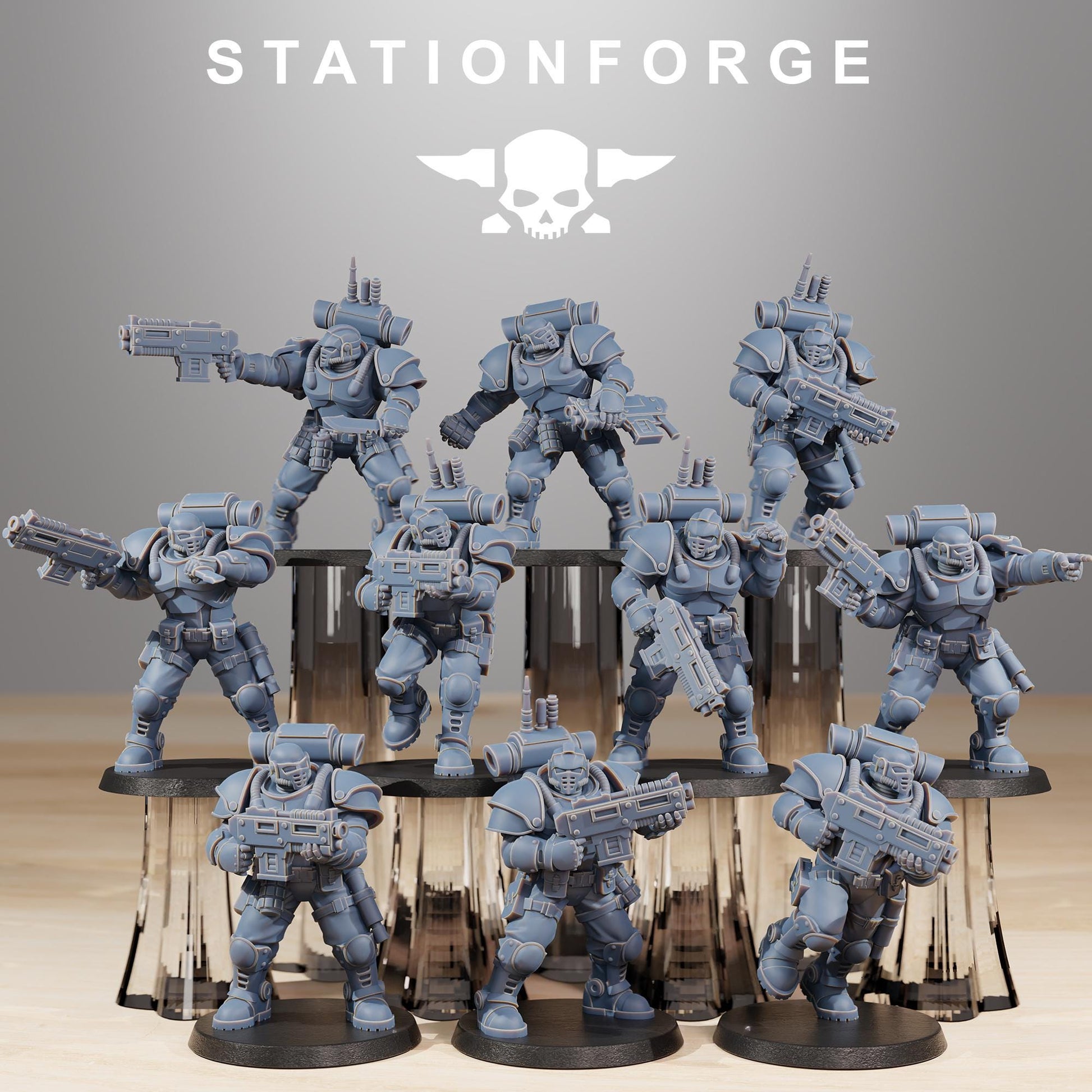 Socratis Light Infantry pack from StationForge 32mm scale (10 Pack)