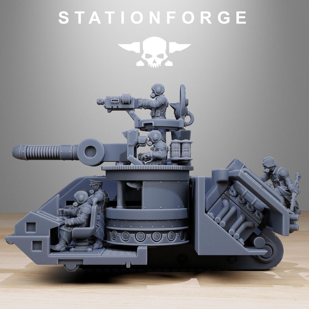 Grimguard Battle Tank 2.0 with Tank Crew 32mm scale for Grimdark Future or other miniatures games