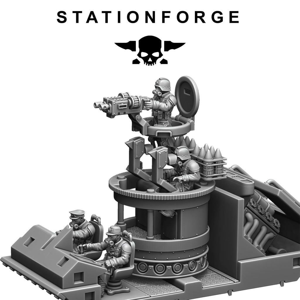 Grimguard Battle Tank 2.0 with Tank Crew 32mm scale for Grimdark Future or other miniatures games