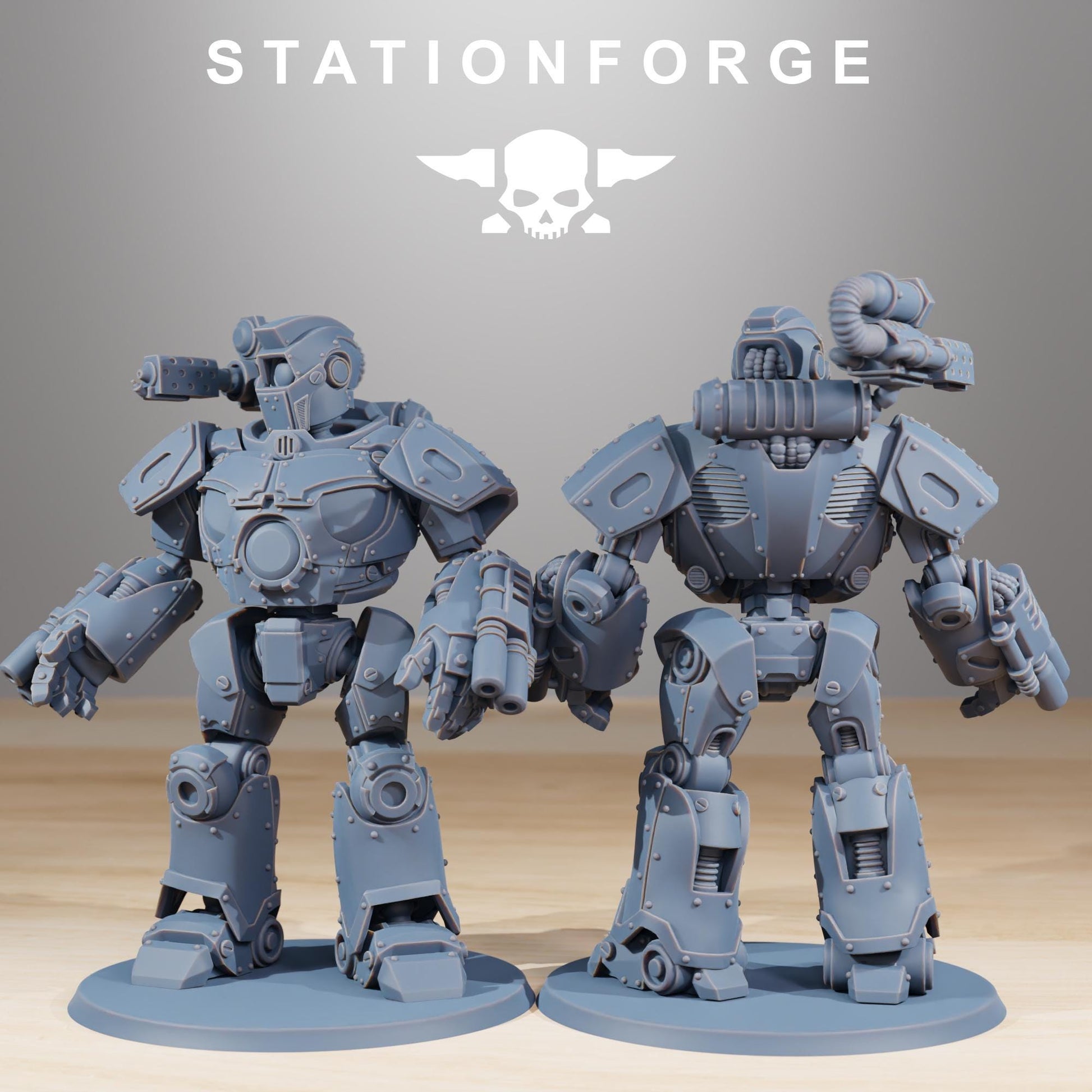 28mm scale Scavenger Droidx MK3 team from StationForge