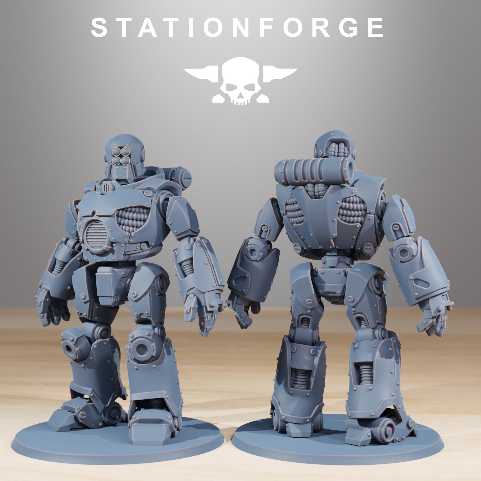 28mm scale Scavenger Droidx MK3 team from StationForge