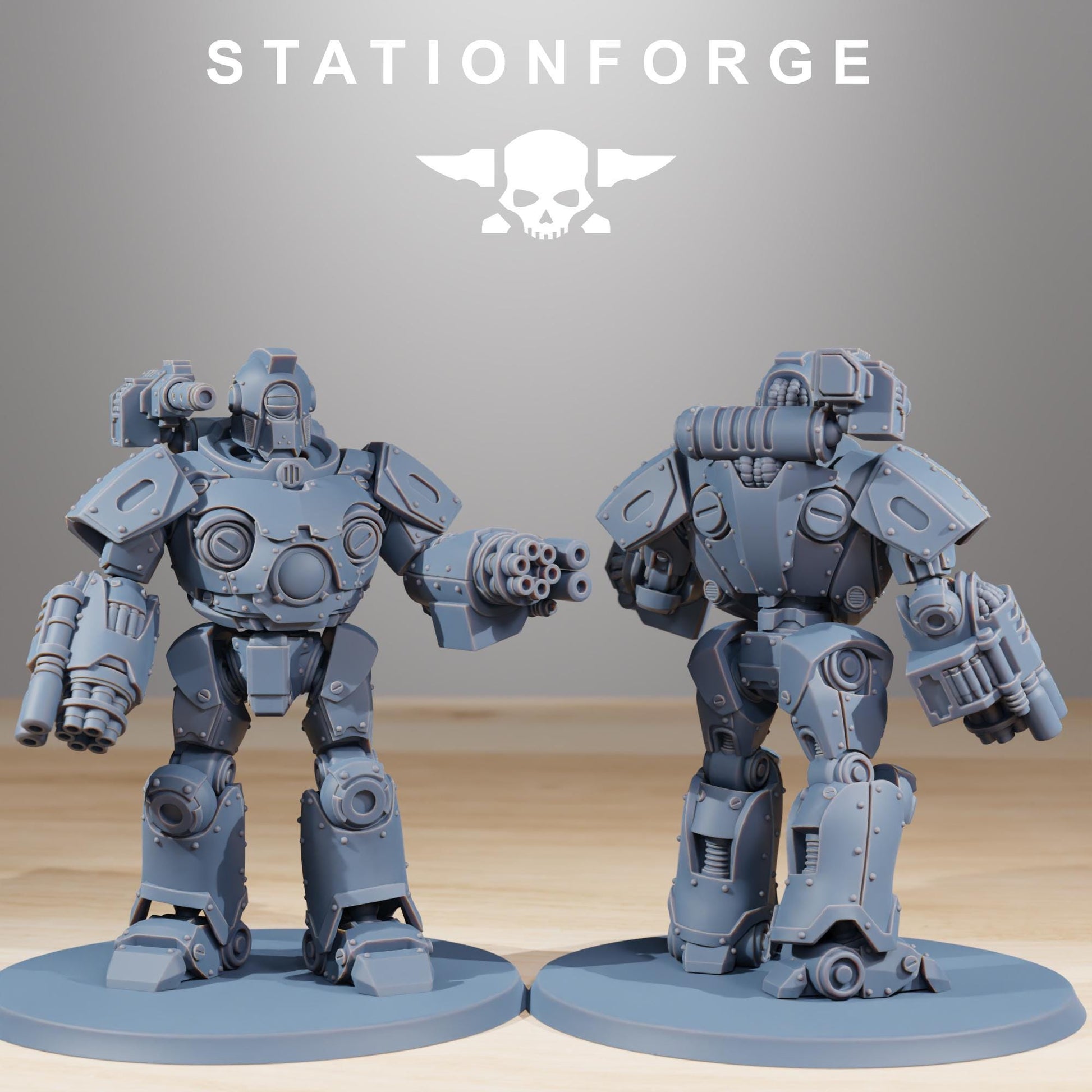 28mm scale Scavenger Droidx MK3 team from StationForge