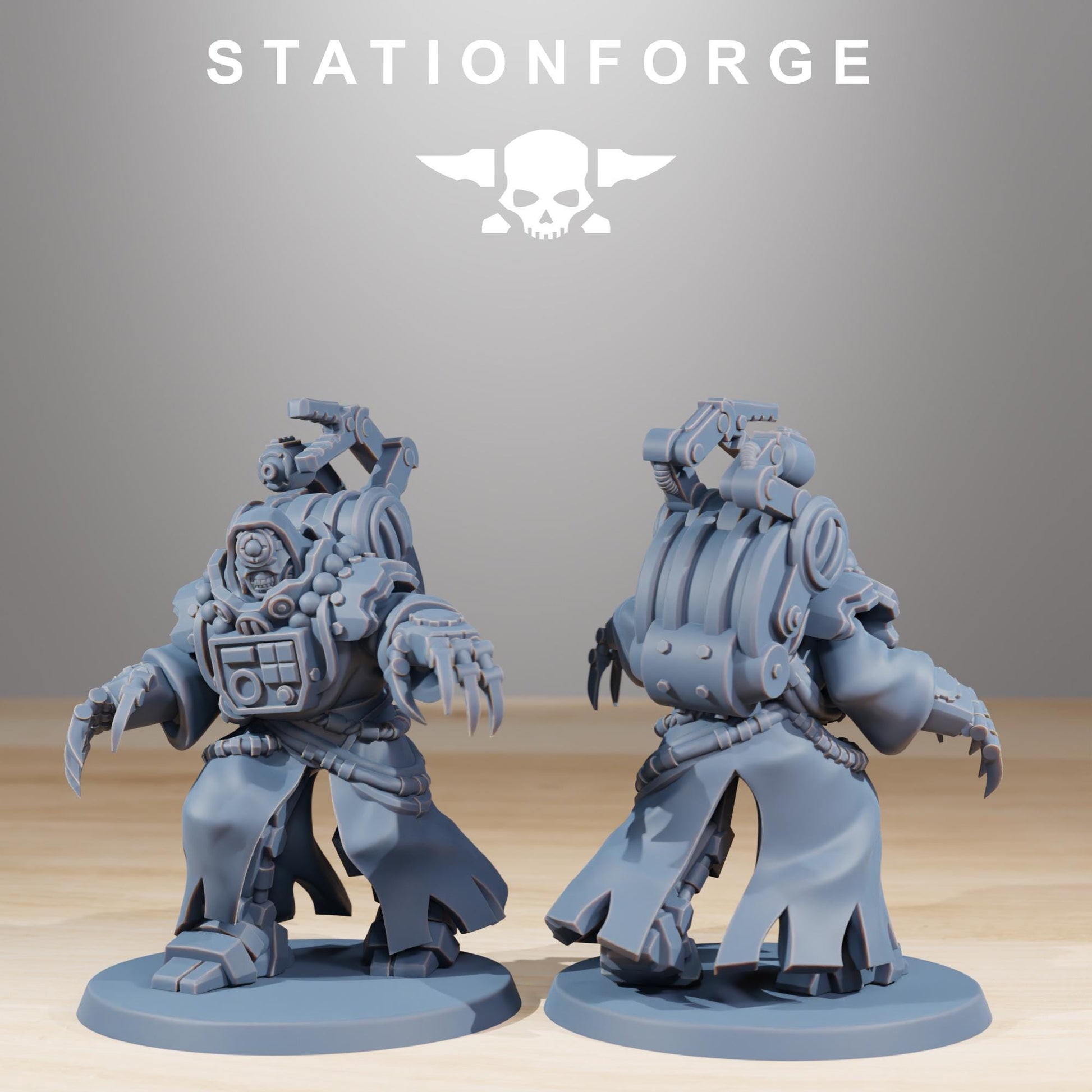 28mm scale Scavenger Droidx MK3 team from StationForge