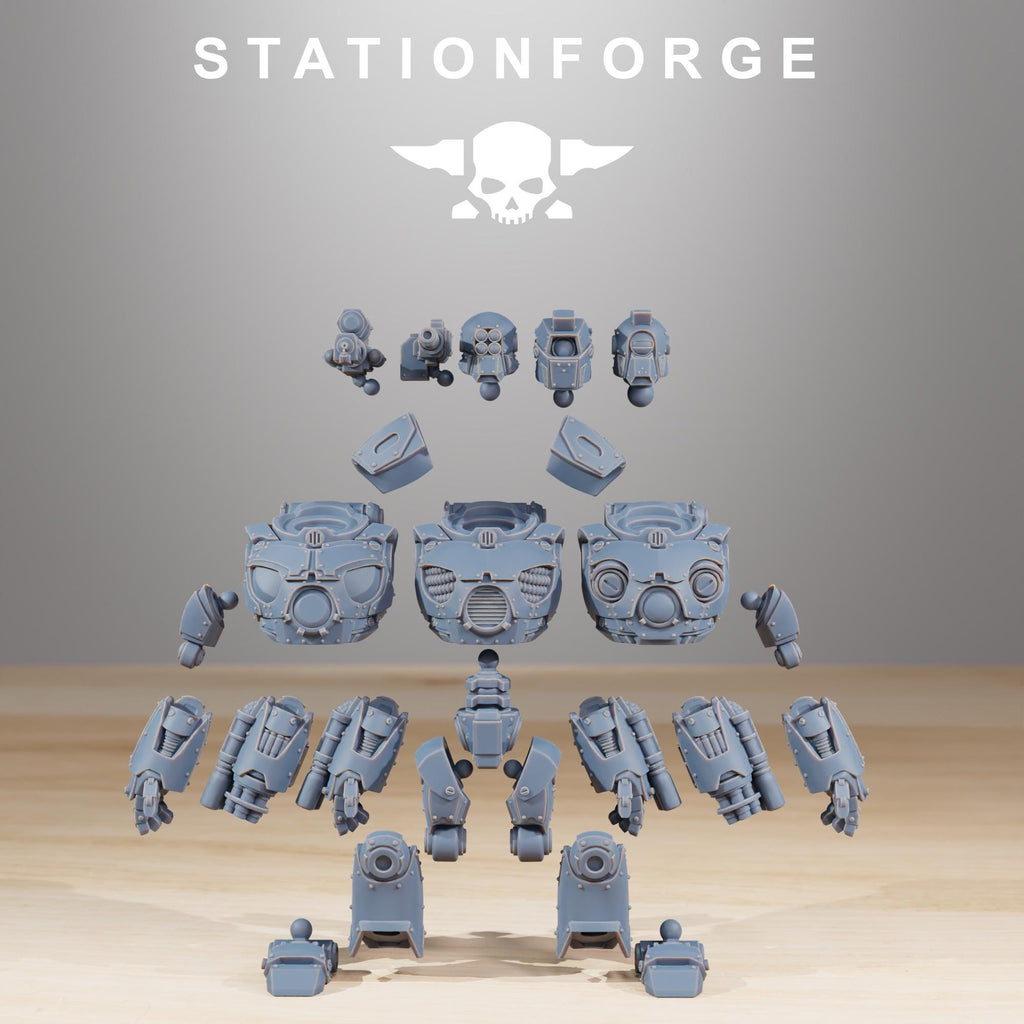 28mm scale Scavenger Droidx MK3 team from StationForge