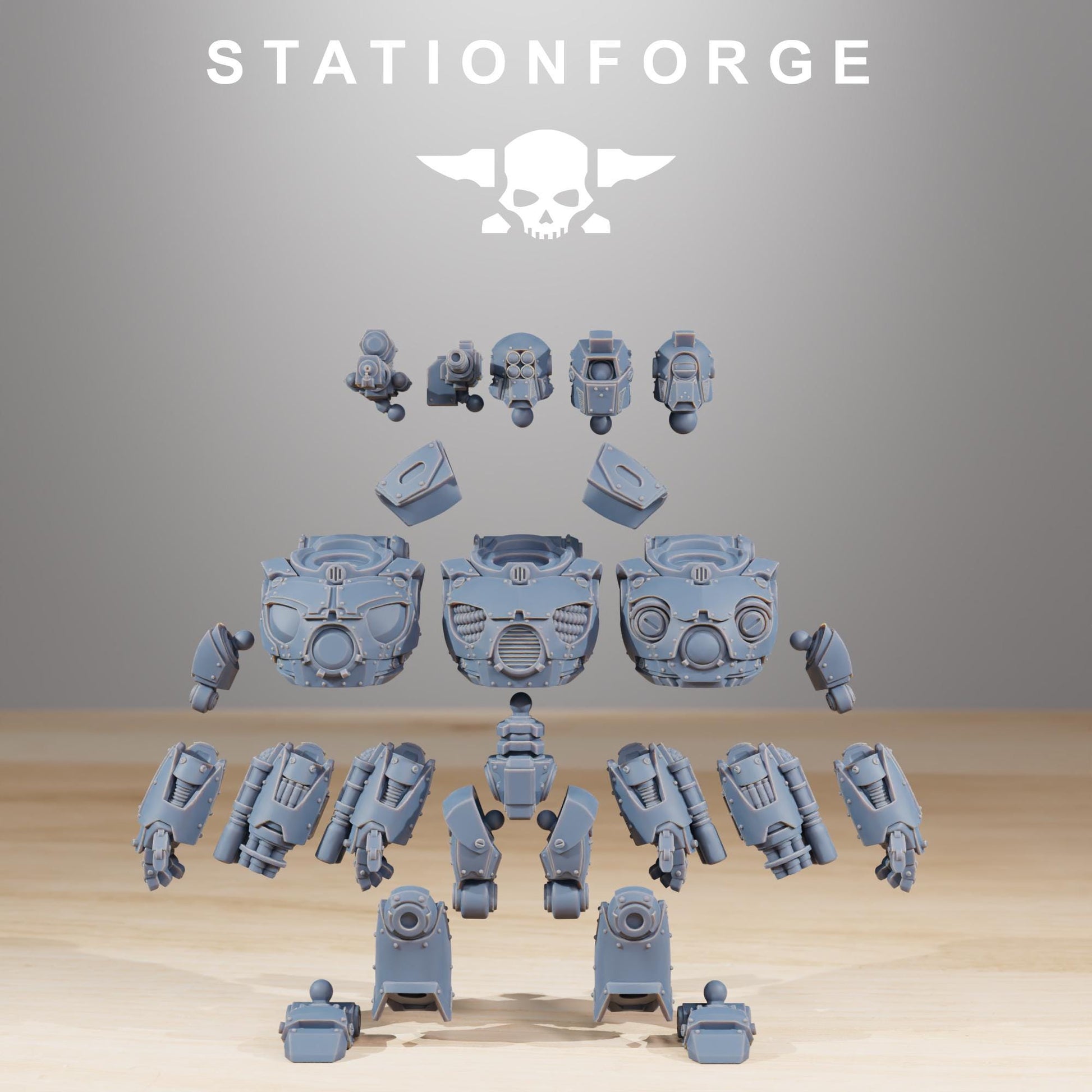 28mm scale Scavenger Droidx MK3 team from StationForge