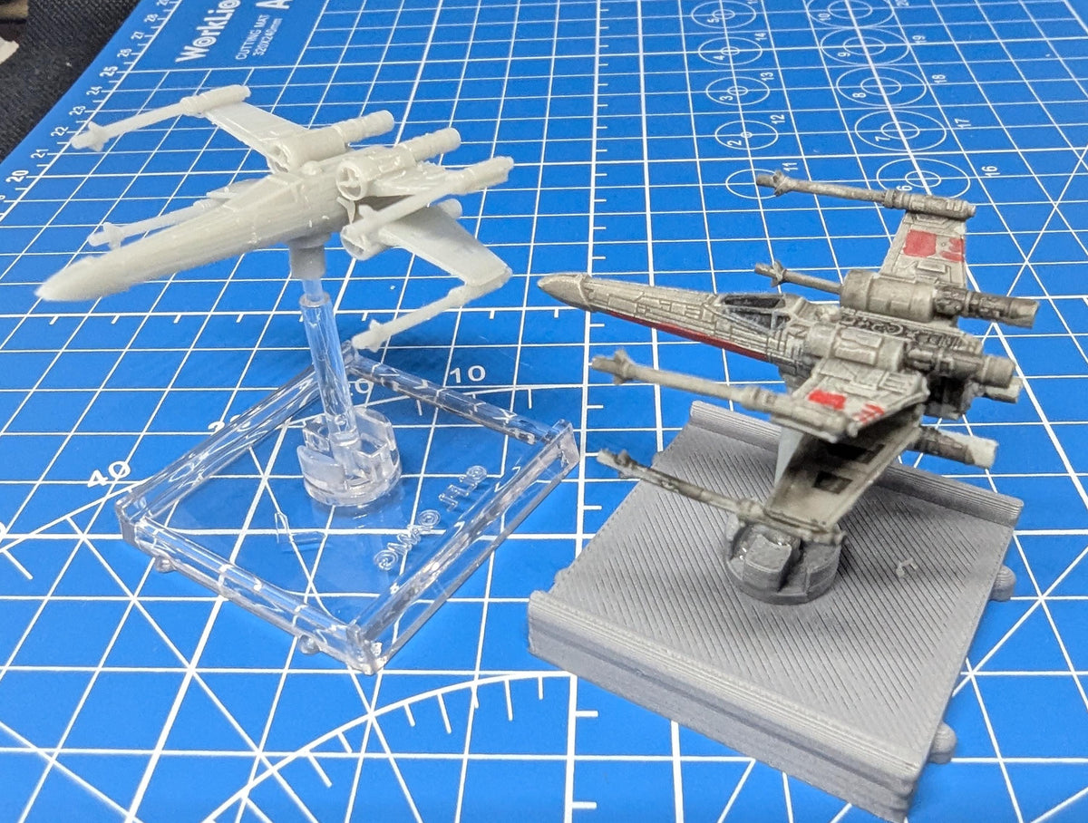 XW scale T-65 X-Wing Starfighters (2) for Star wars Xwing Miniatures game 1/270