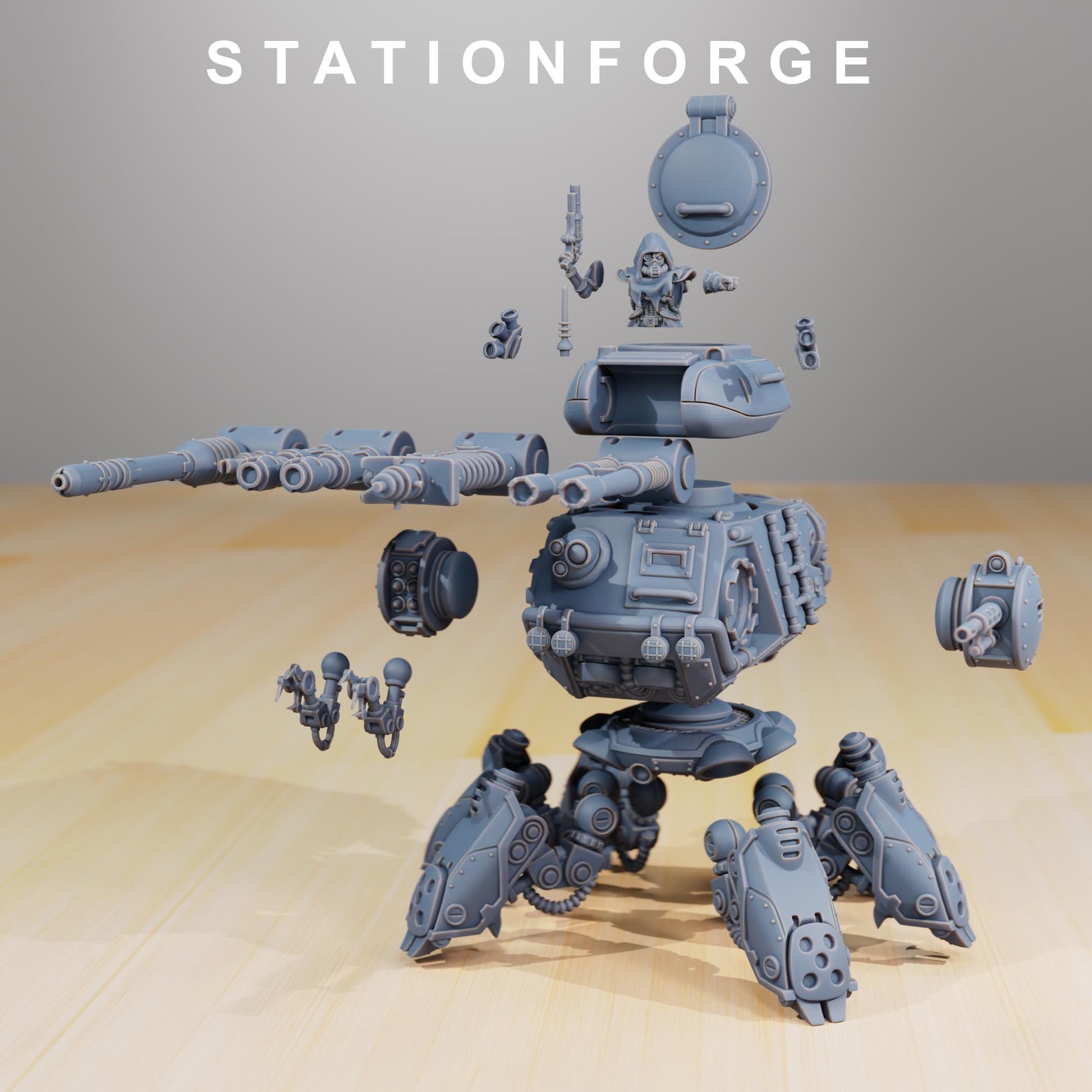 Scavenger Tank kit from StationForge 28mm scale wargaming miniature for machine cults