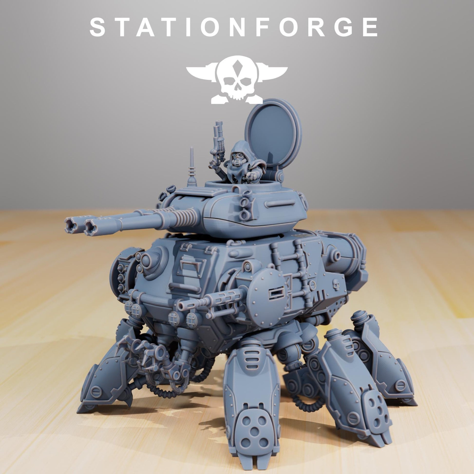 Scavenger Tank kit from StationForge 28mm scale wargaming miniature for machine cults