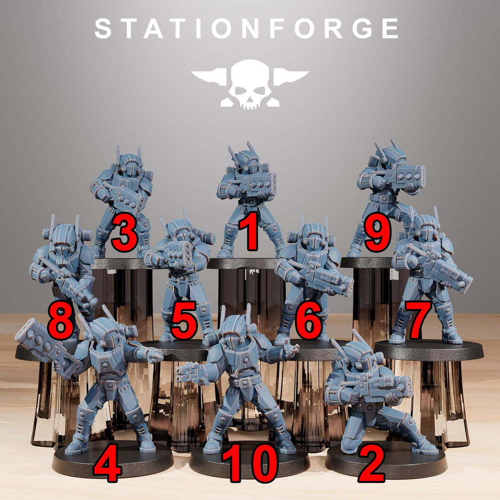 Tarion Clone Infatry pack from StationForge 32mm scale (10 Pack)