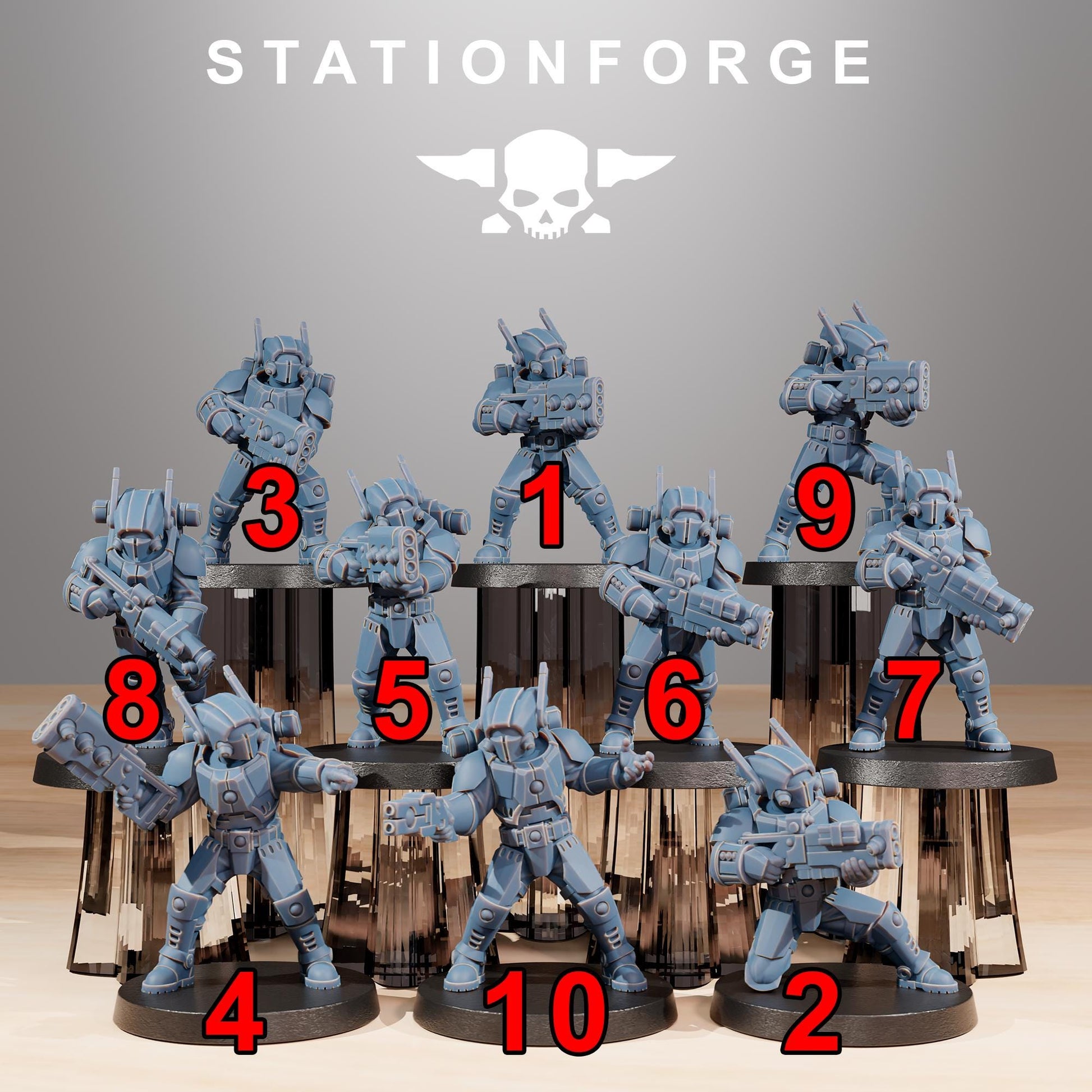 Tarion Clone Infatry pack from StationForge 32mm scale (10 Pack)