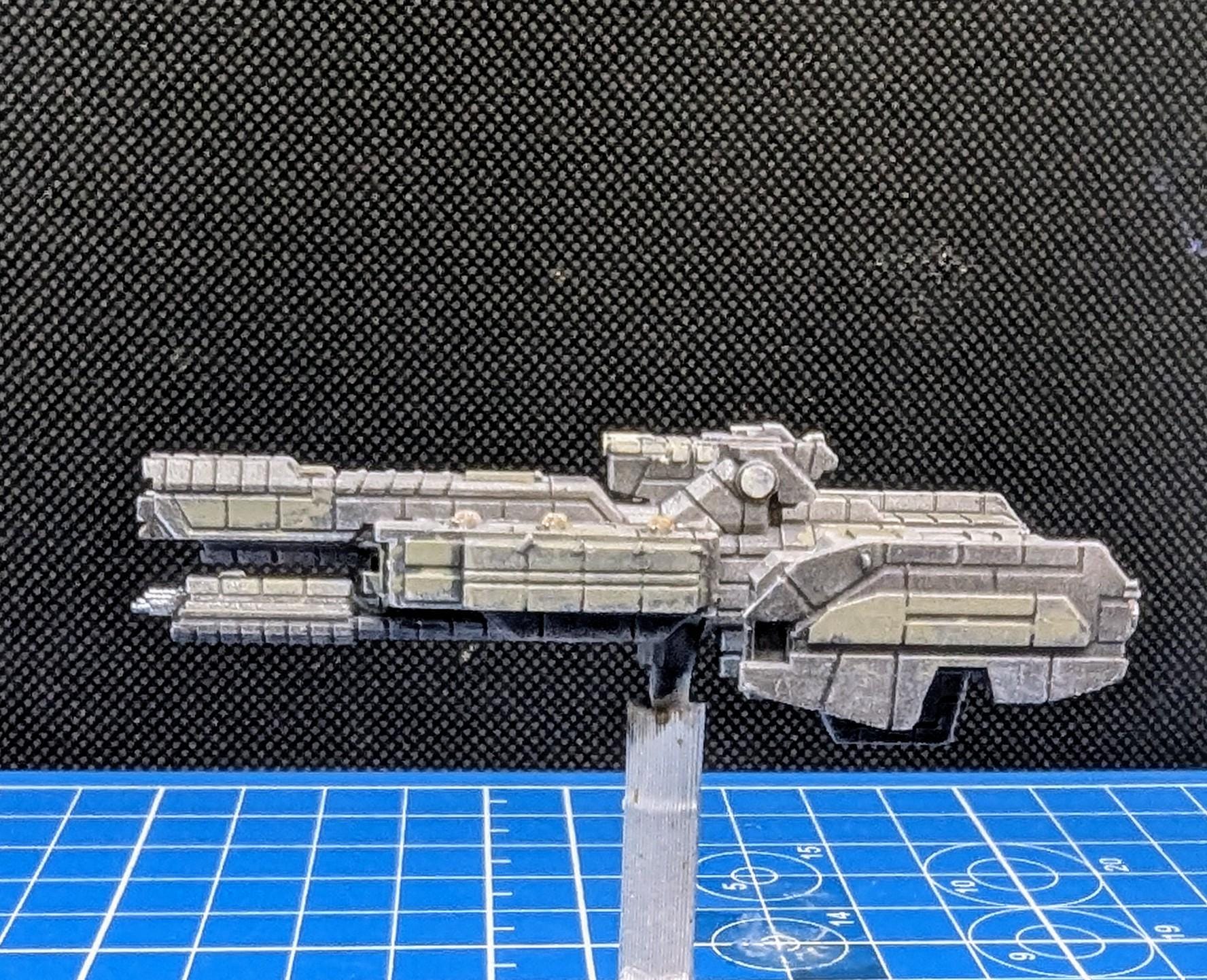 UNSC Stalwart-Class Frigate 1:10000 scale for Halo Armada Homebrew or other miniatures games 50.6mm