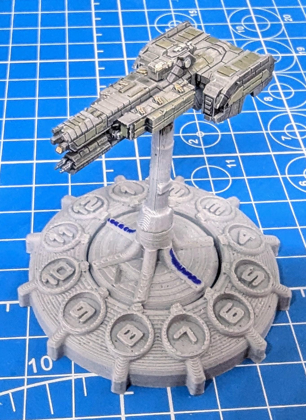 UNSC Stalwart-Class Frigate 1:10000 scale for Halo Armada Homebrew or other miniatures games 50.6mm