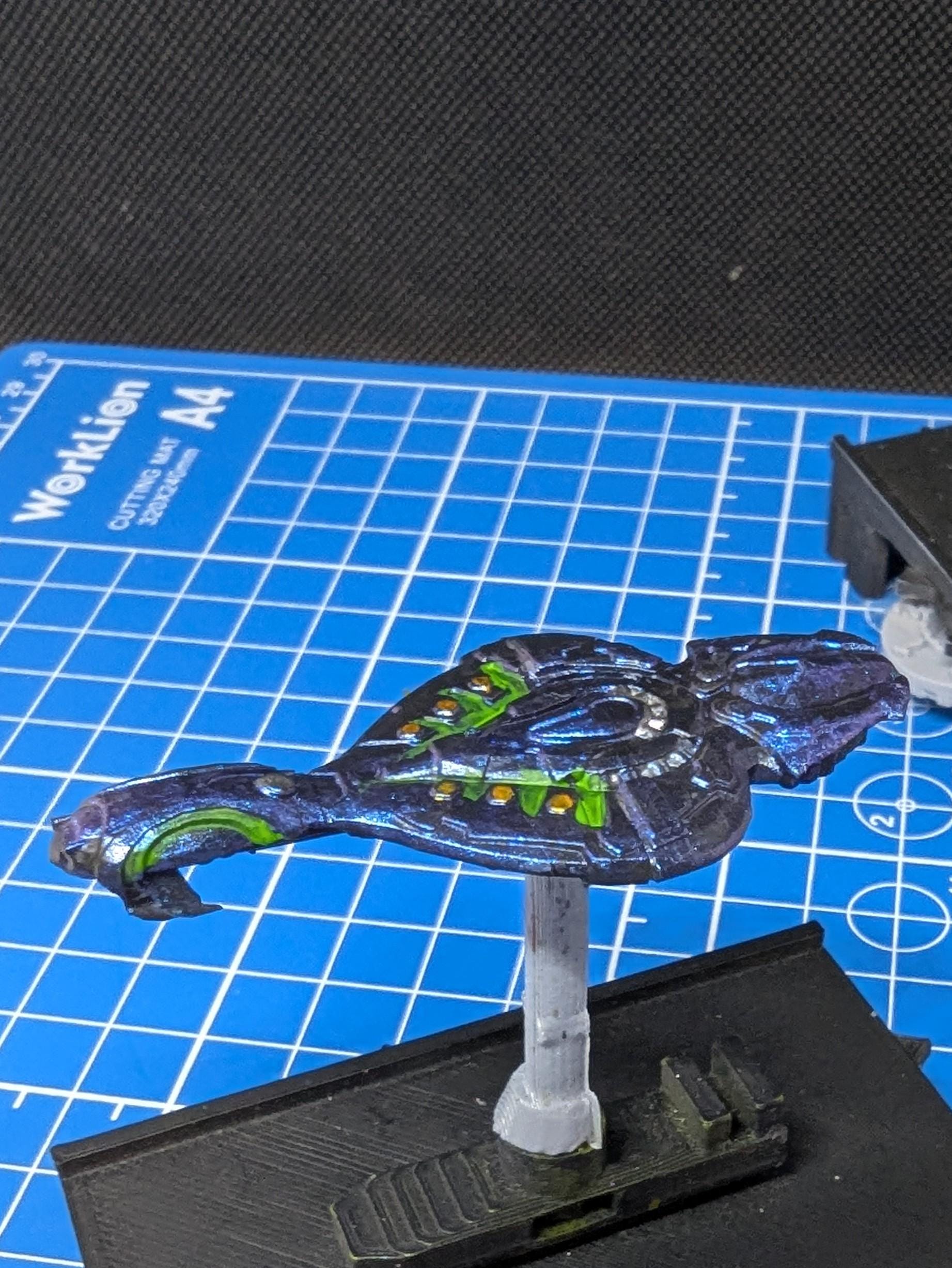 Covenant Zanar pattern CRS Light Cruiser 1:10000 scale for Halo Armada Homebrew or other miniatures games 54.7mm