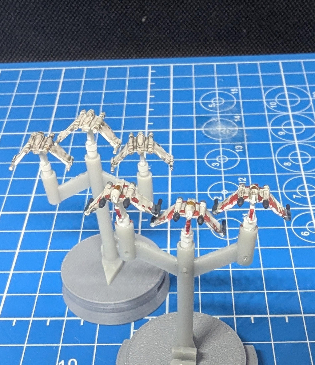 Republic V-19 Torrent starfighter Squadron (6) for Star Wars Armada or other miniatures games