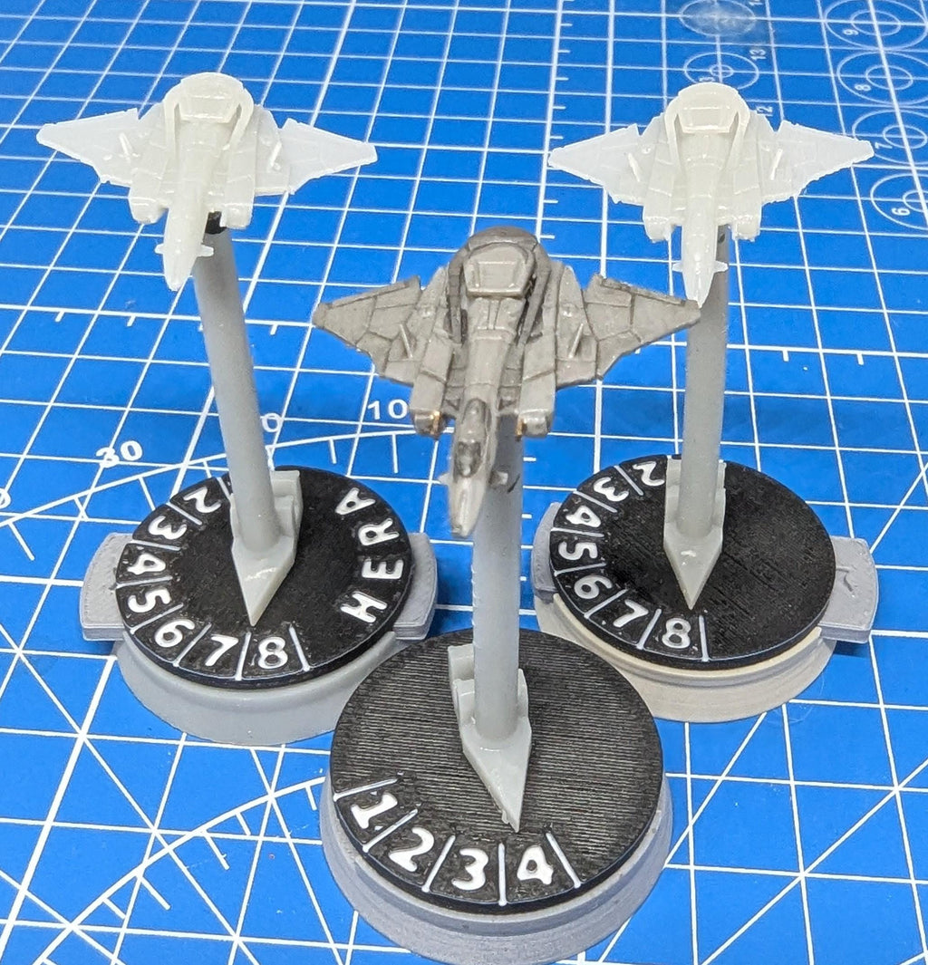 UNSC Winter-class Prowler stealth squadron (3) Halo Armada Homebrew or other miniatures games 30mm