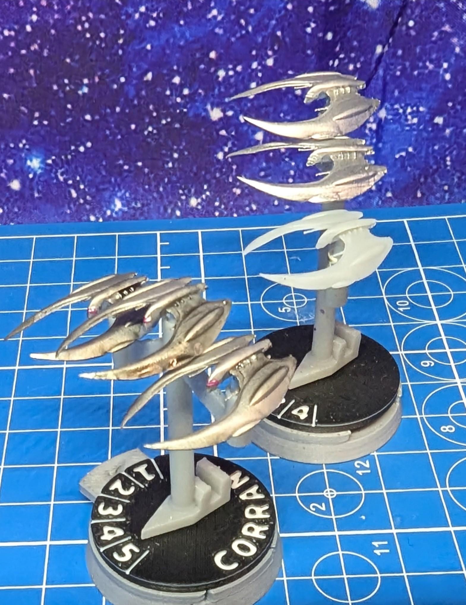 Cylon fleet Raider superiority fighter squadron (6) for Armada Legends or other miniatures games 22mm