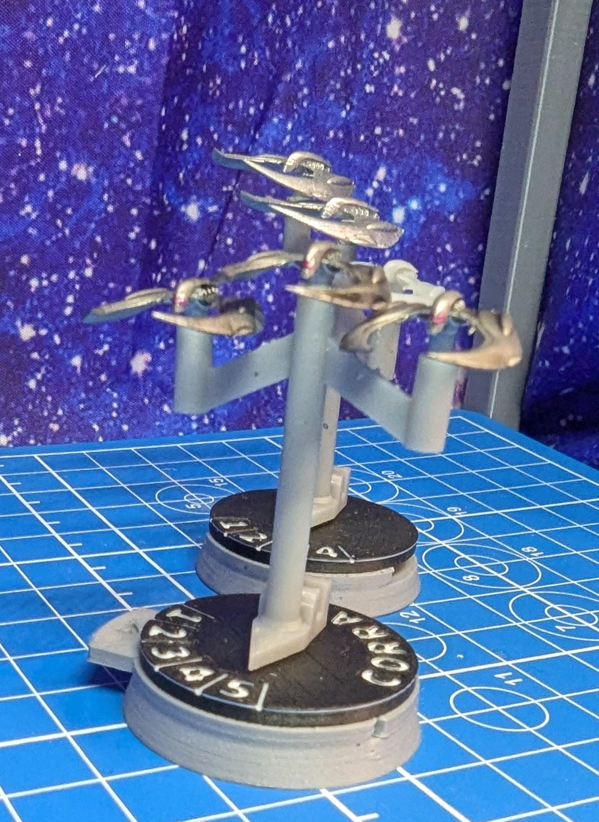 Cylon fleet Raider superiority fighter squadron (6) for Armada Legends or other miniatures games 22mm