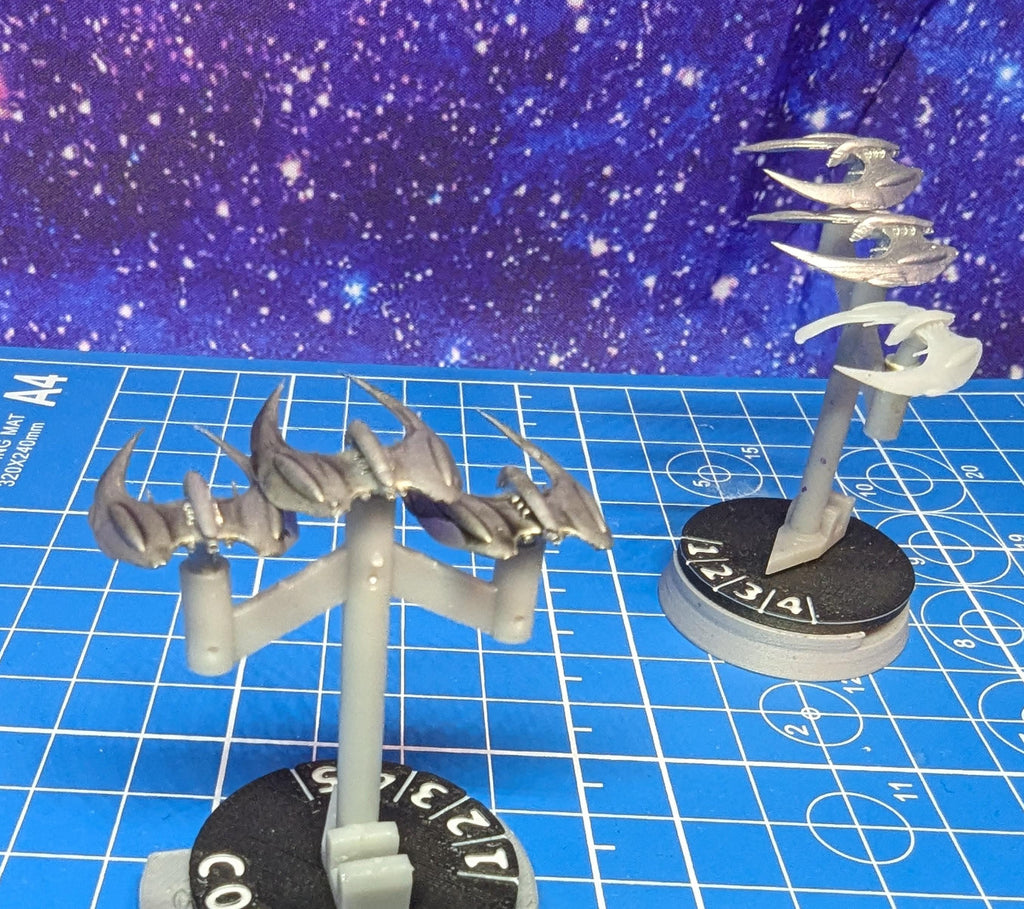 Cylon fleet Raider superiority fighter squadron (6) for Armada Legends or other miniatures games 22mm