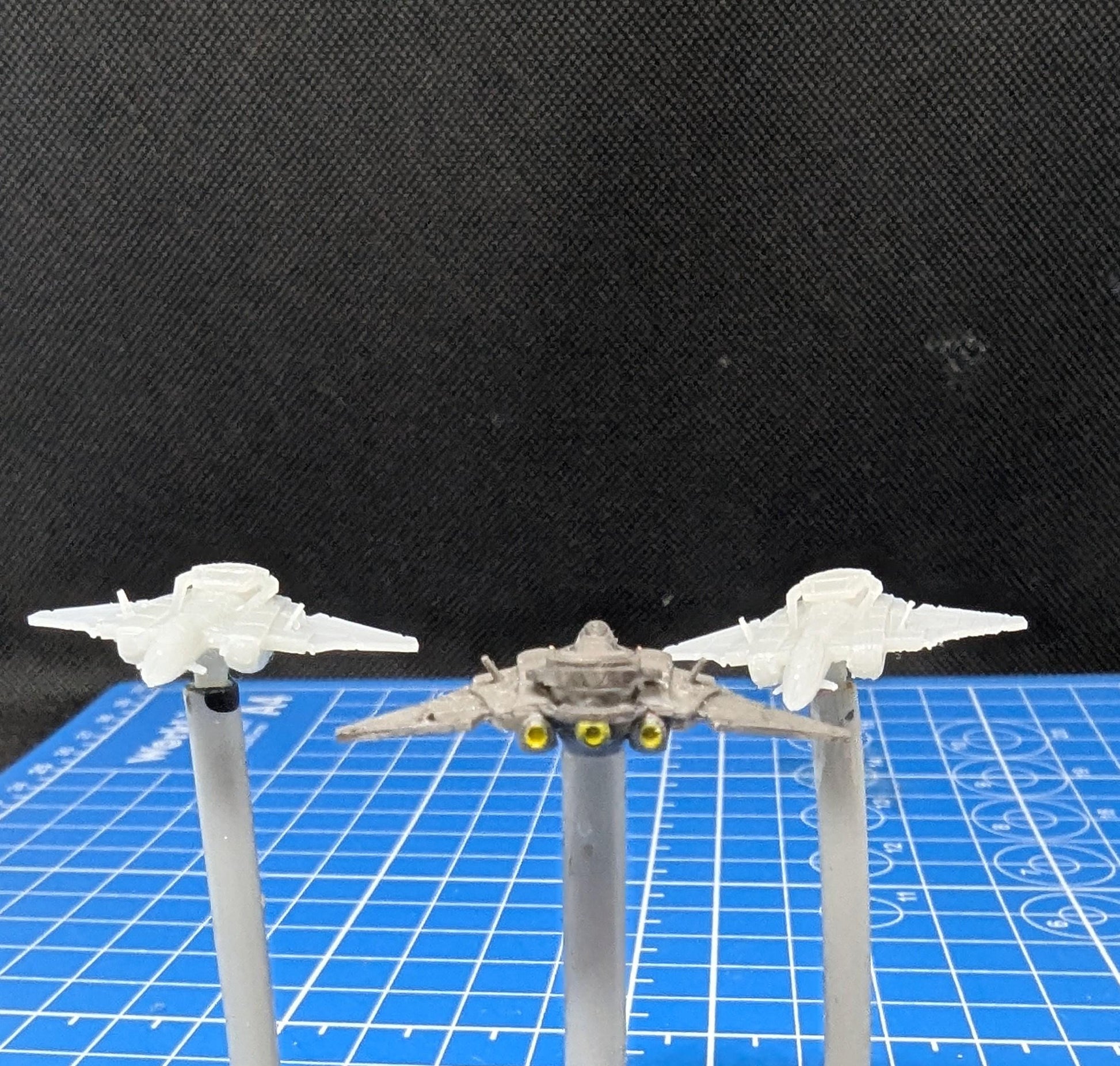 UNSC Winter-class Prowler stealth squadron (3) Halo Armada Homebrew or other miniatures games 30mm