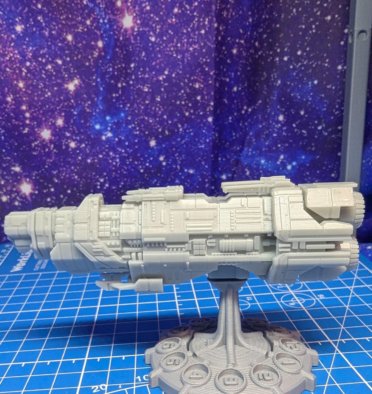UNSC Marathon-Class Cruiser Miniature: Halo Armada Homebrew (119.3mm)