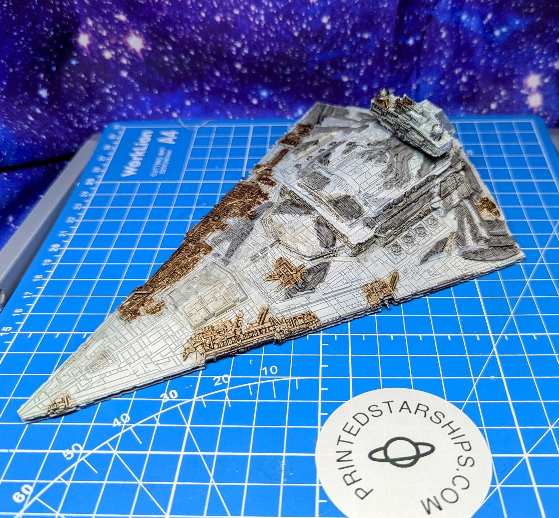 Thrawns Chimaera ISD 1 from Rebels and Ahsoka Star Destroyer homebrew proxy for Star Wars Armada 202mm