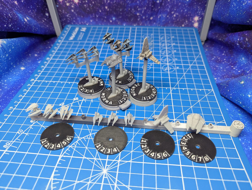 Imperial Fighter Squadron Reinforcement Pack 2 (8) squadrons for Star wars armada or other miniatures games