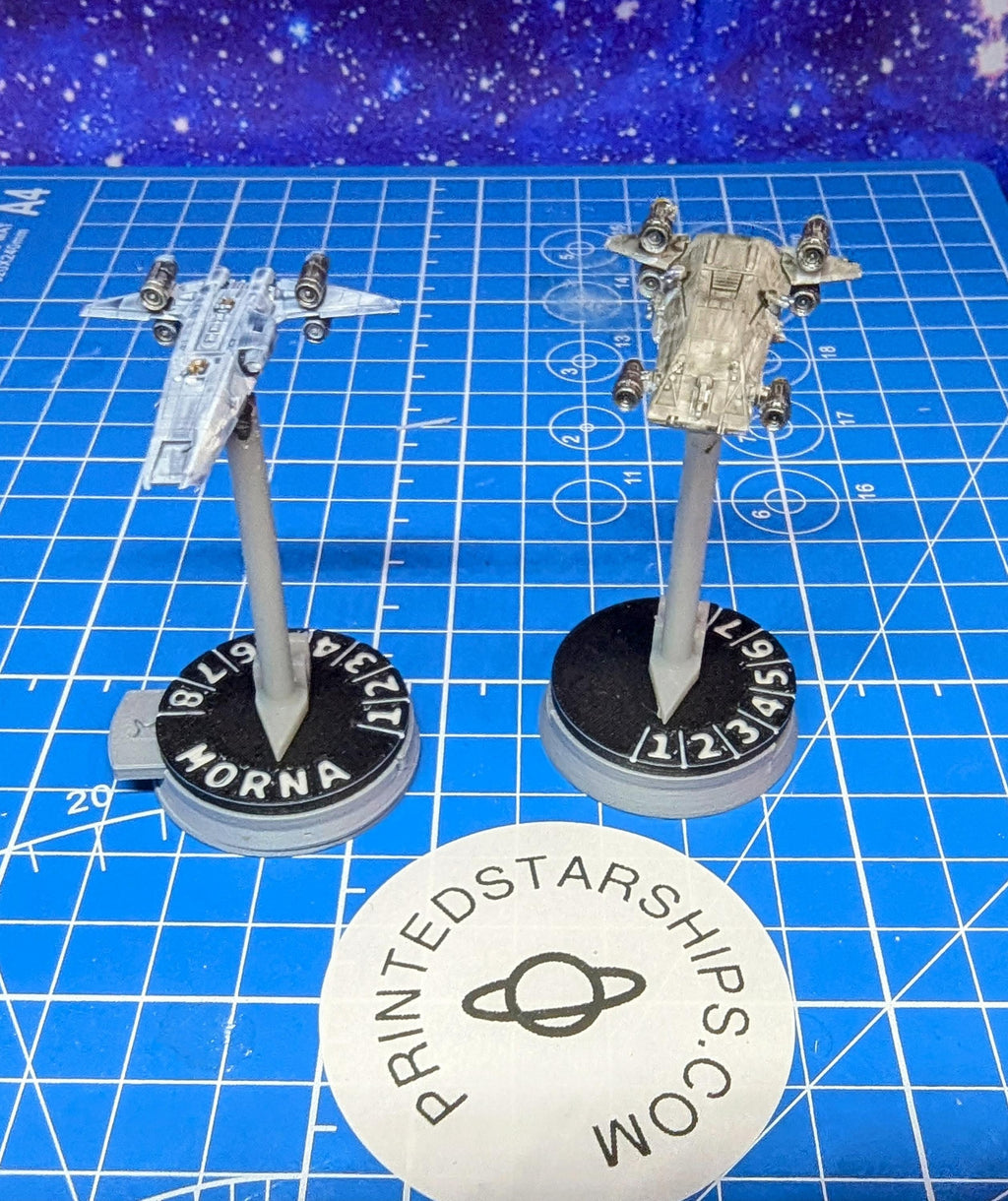 Pirate Onyx Cinder Freighter (2 fighters) for Star Wars Armada or other miniatures games