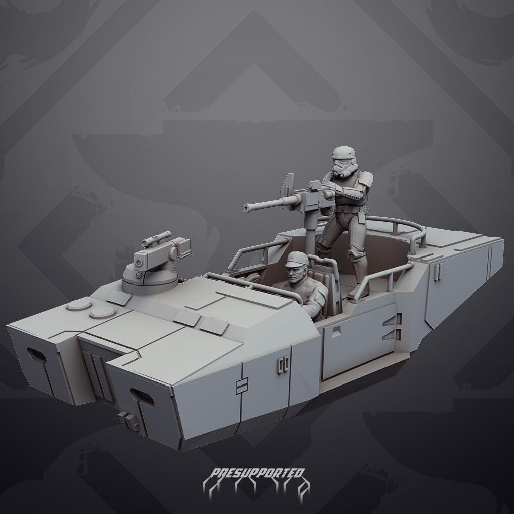 Imperial Authority Urban Transport kit for Star Wars Legion proxies, Grimdark Future or other miniatures games 35mm scale