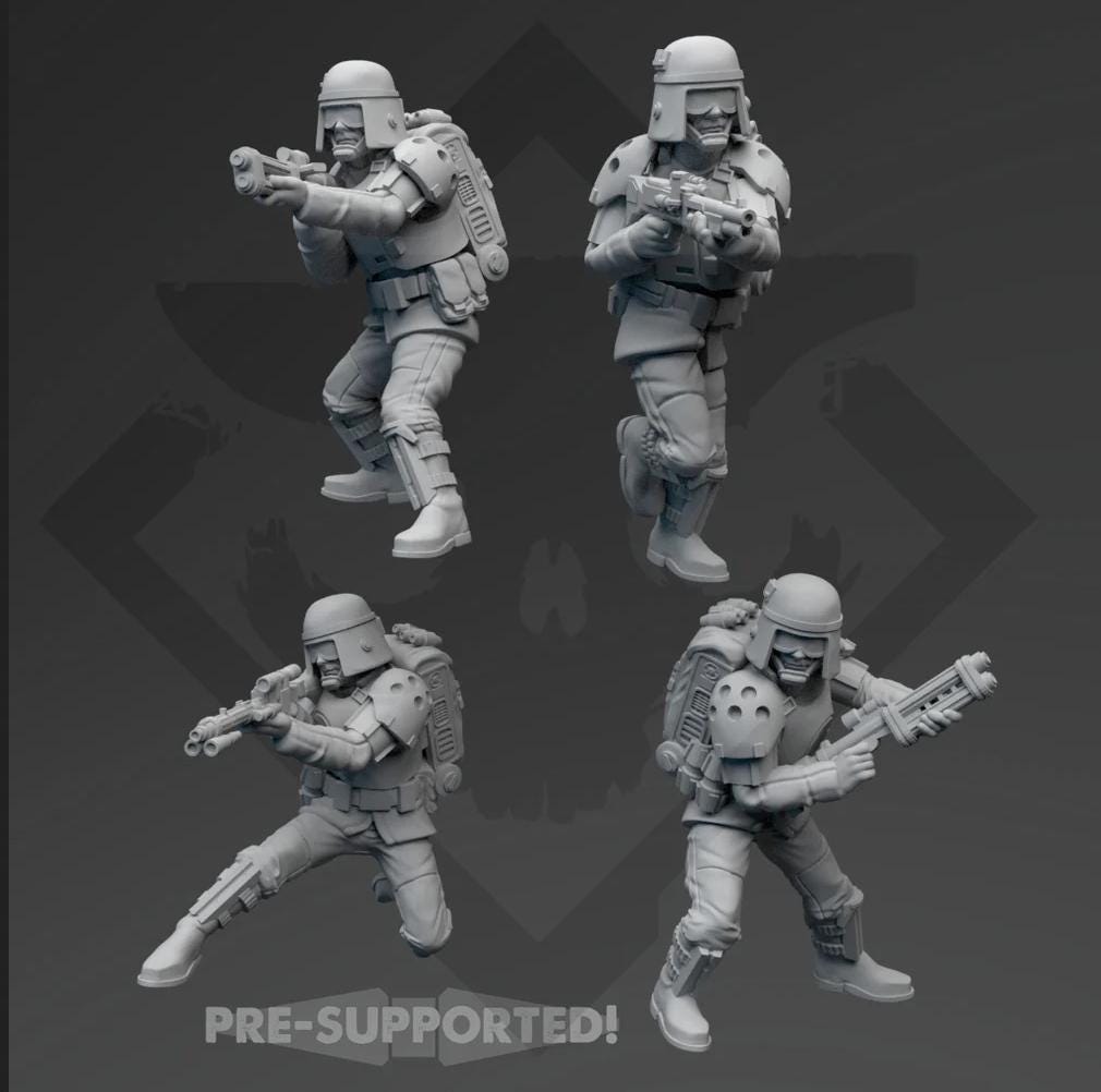 Imperial Authority Field Command Team: 35mm Resin Miniatures (15) Star Wars Legion Proxy