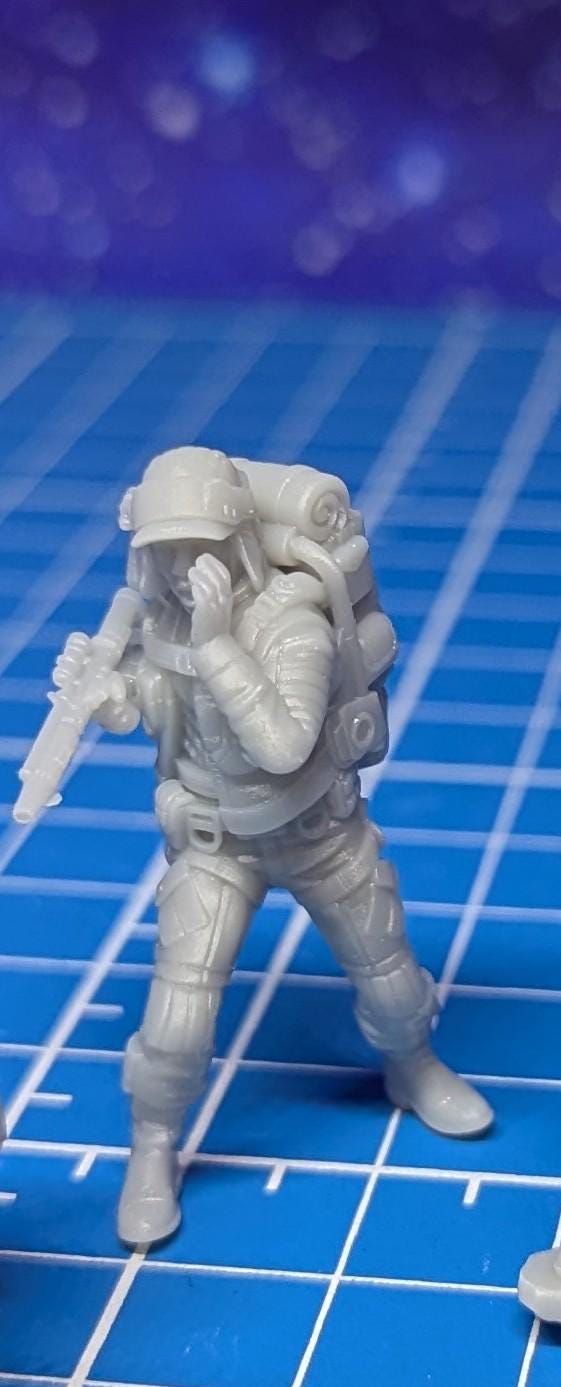 Rebel Insurgent Alpha Charge Spec Ops team (7) for Star Wars Legion proxies, Grimdark Future or other miniatures games 35mm