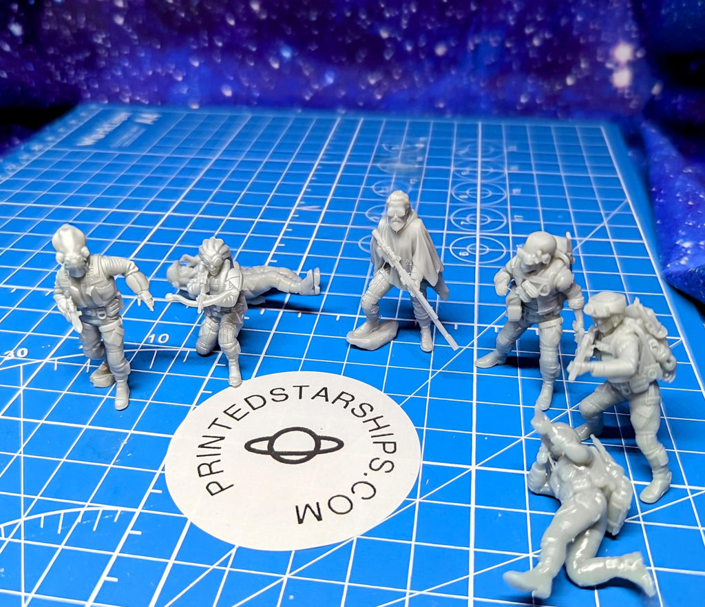 Rebel Alliance Alpha Charge Team: 35mm Miniatures (7) Star Wars Legion Proxy