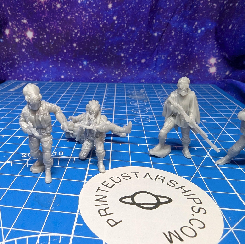 Rebel Insurgent Alpha Charge Spec Ops team (7) for Star Wars Legion proxies, Grimdark Future or other miniatures games 35mm