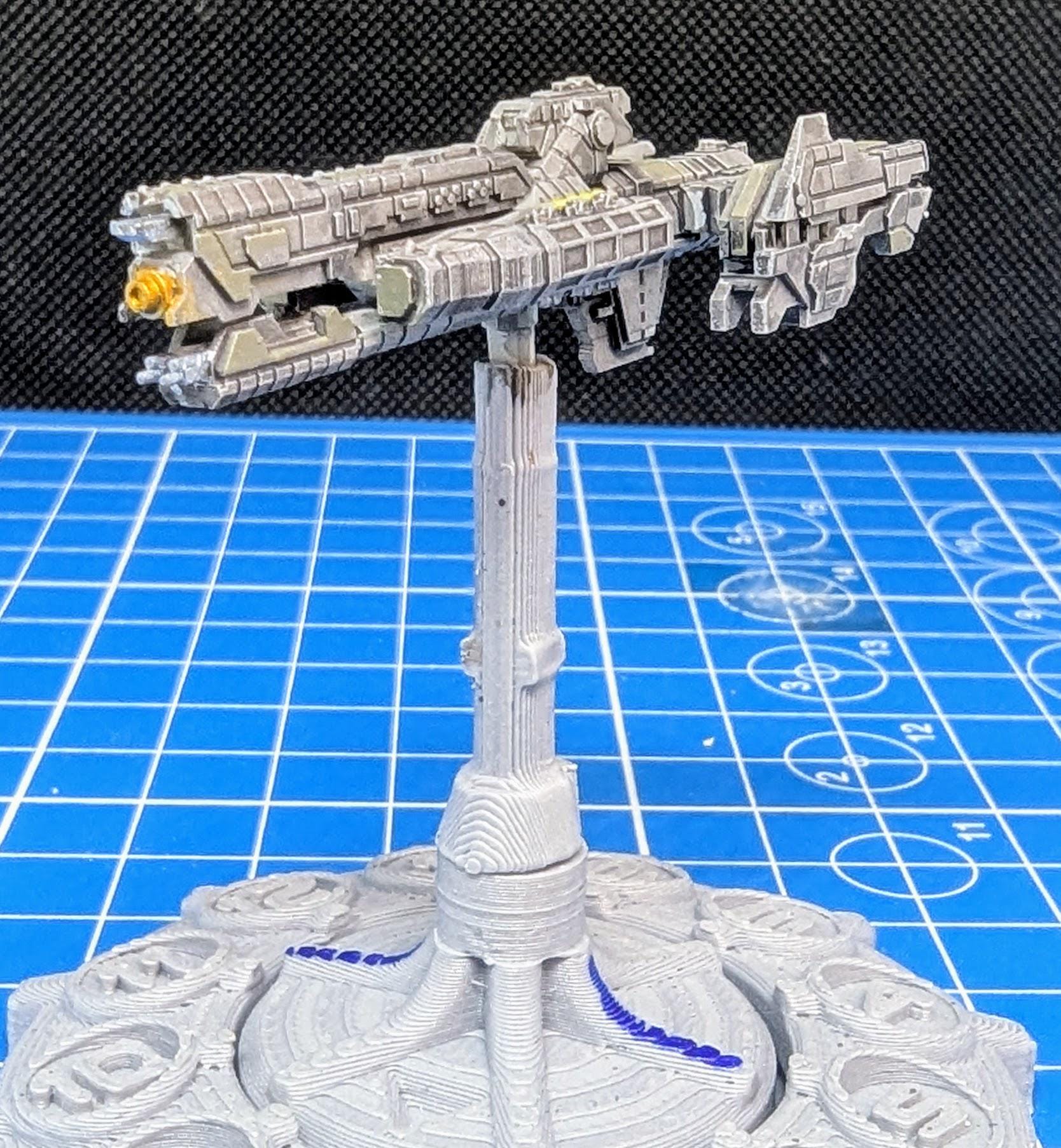 UNSC Paris Class Frigate Miniature, 53mm for Halo Armada scale games