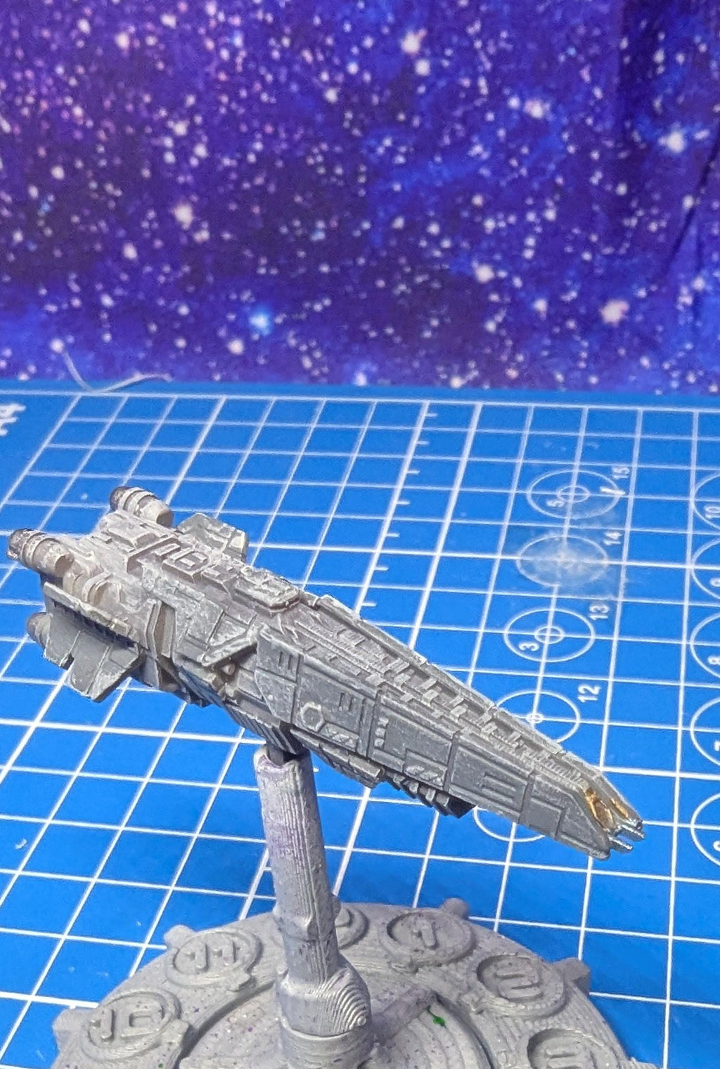 UNSC Halberd class Destroyer 1:10000 scale for Halo Armada Homebrew or other miniatures games 55mm